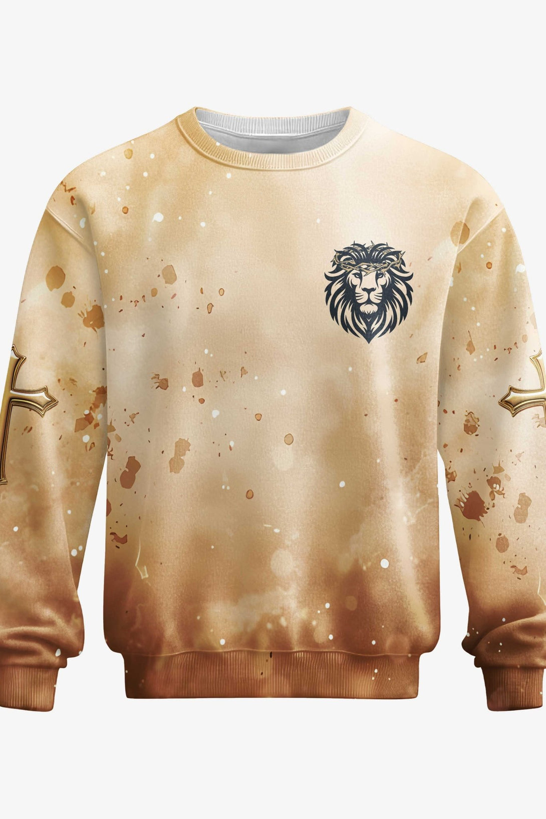 Behold The Lion Of The Tribe Of Judah Has Triumphed All Over Print Sweater - Christ Color