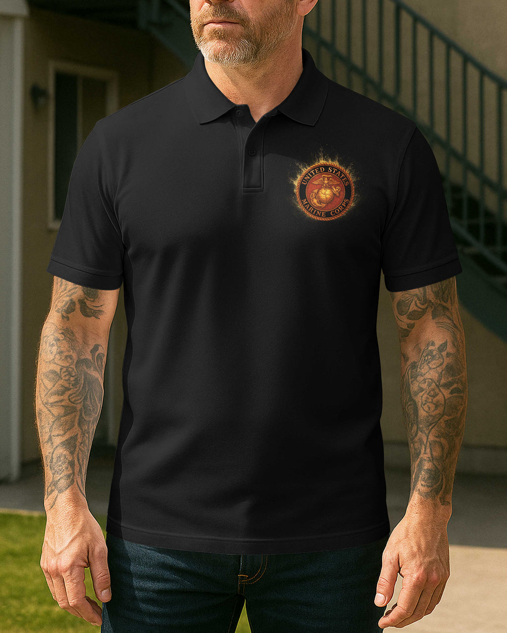 Blood Sweat And Grace All Over Print Polo
