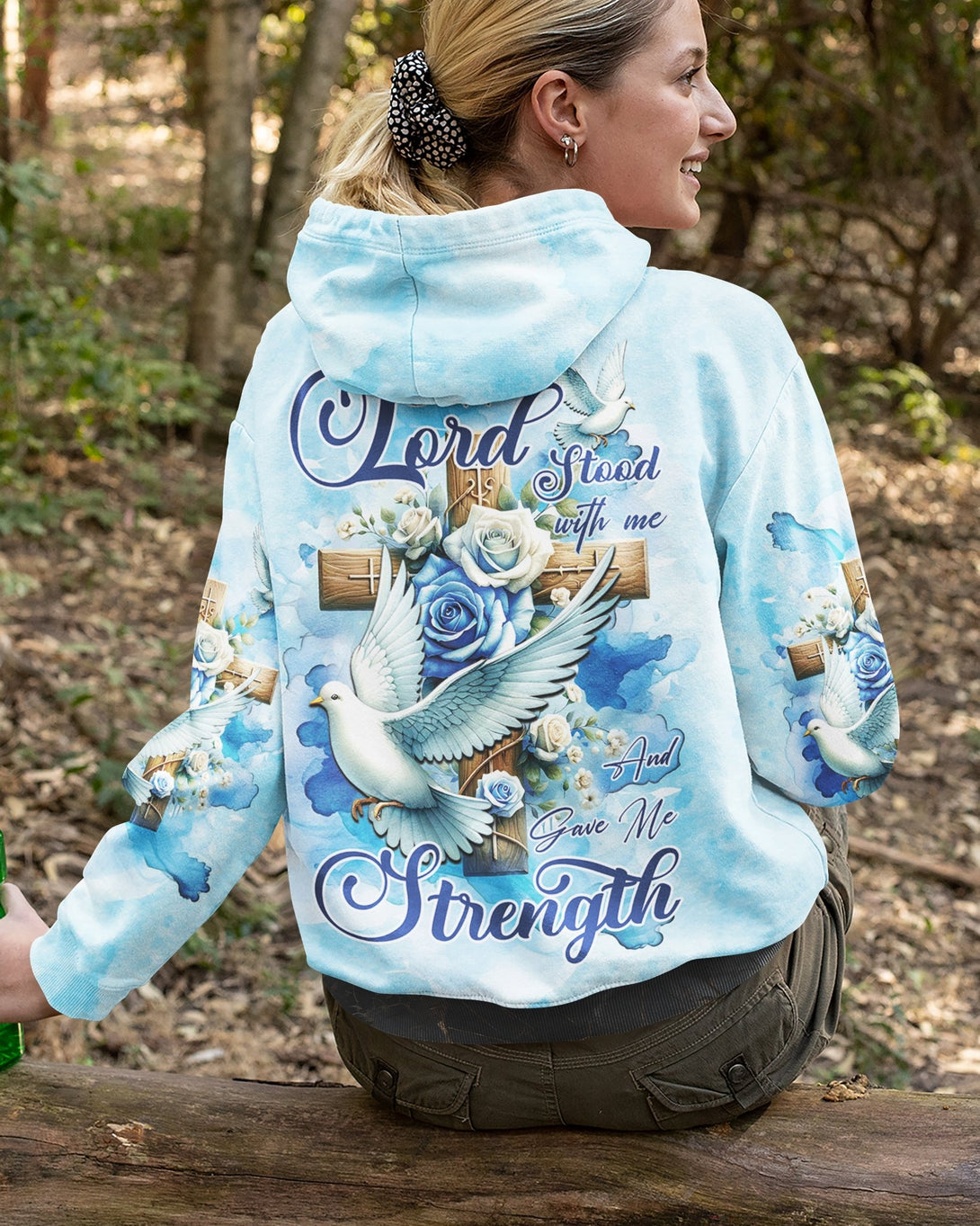 Lord Stood With Me And Gave Me Strength All Over Print Hoodie - Christ Color
