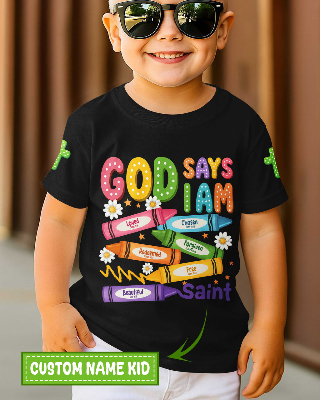 God Says I Am Pencil T-Shirt Kid
