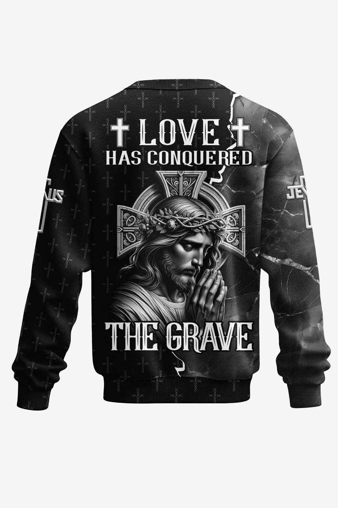 Love Has Conquered The Grave All Over Print Sweater - Christ Color
