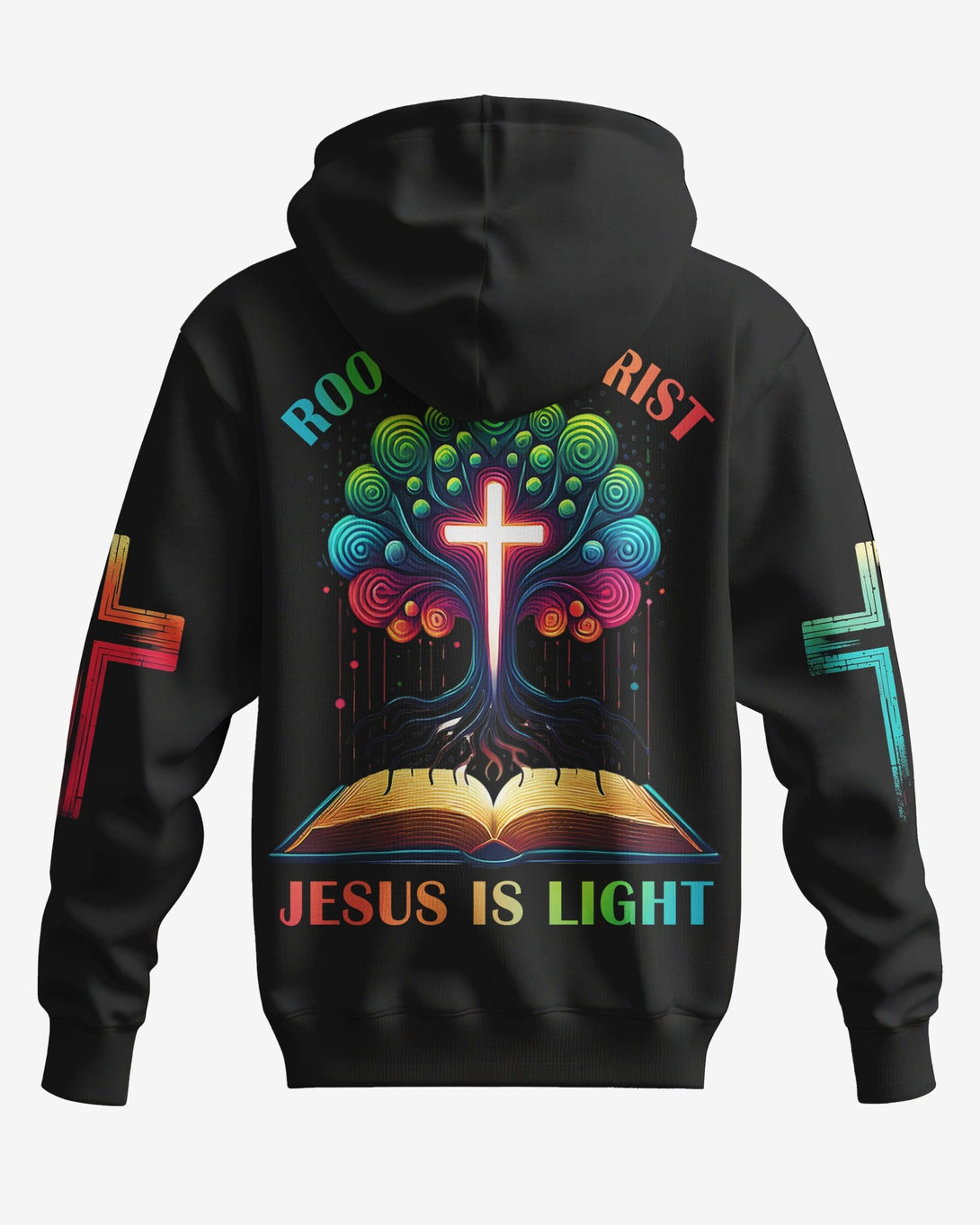 Rooted In Christ Jesus Is Light All Over Print Zip Hoodie - Christ Color