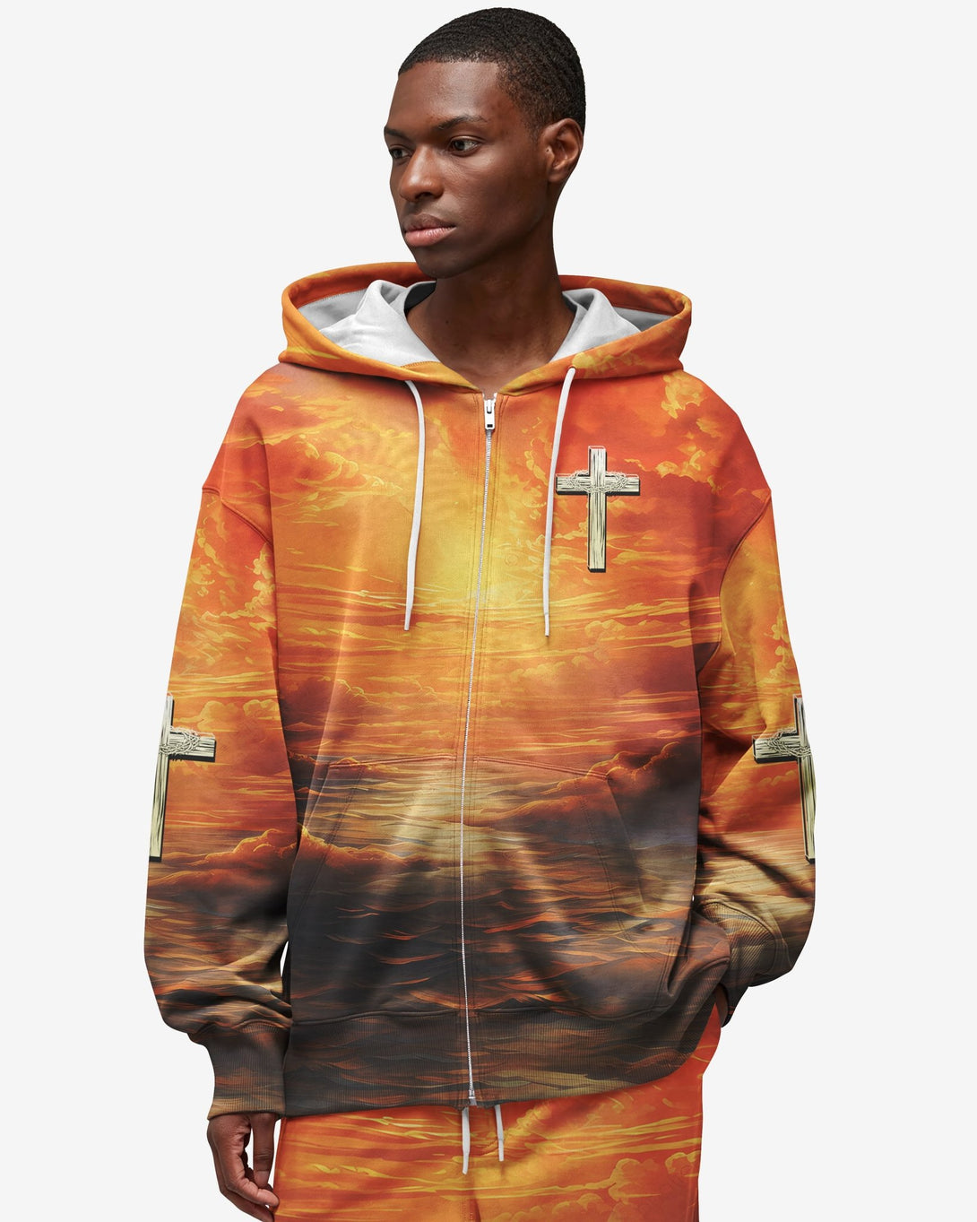 Trust In The Lord All Over Print Zip Hoodie - Christ Color