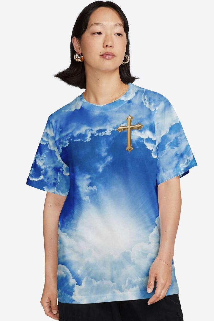 I Am The Way The Truth The Life All Over Print T-shirt - Christ Color