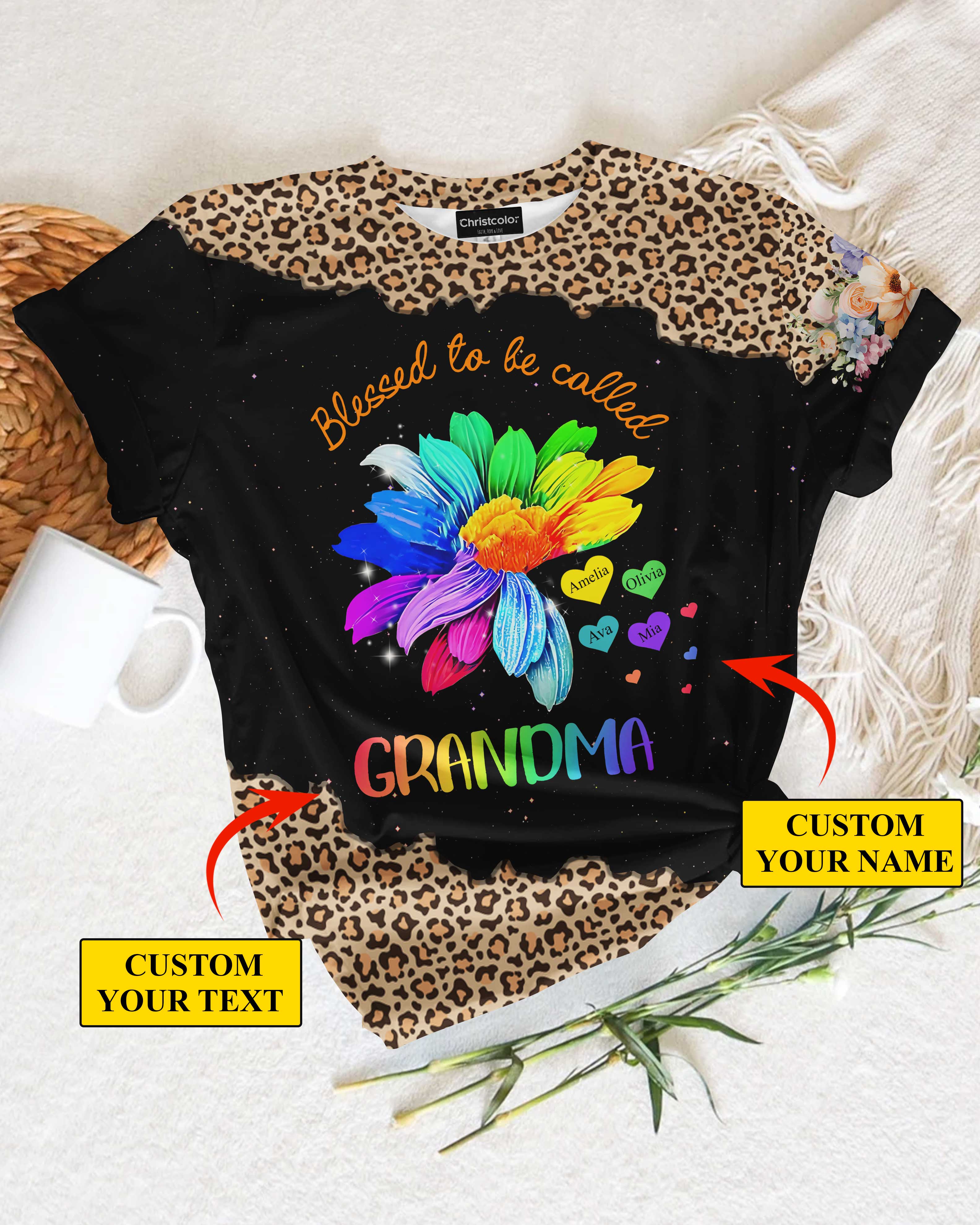 Blessed To Be Called Grandma All Over Print T-Shirt