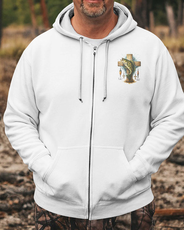Hooked On Jesus Zip Hoodie