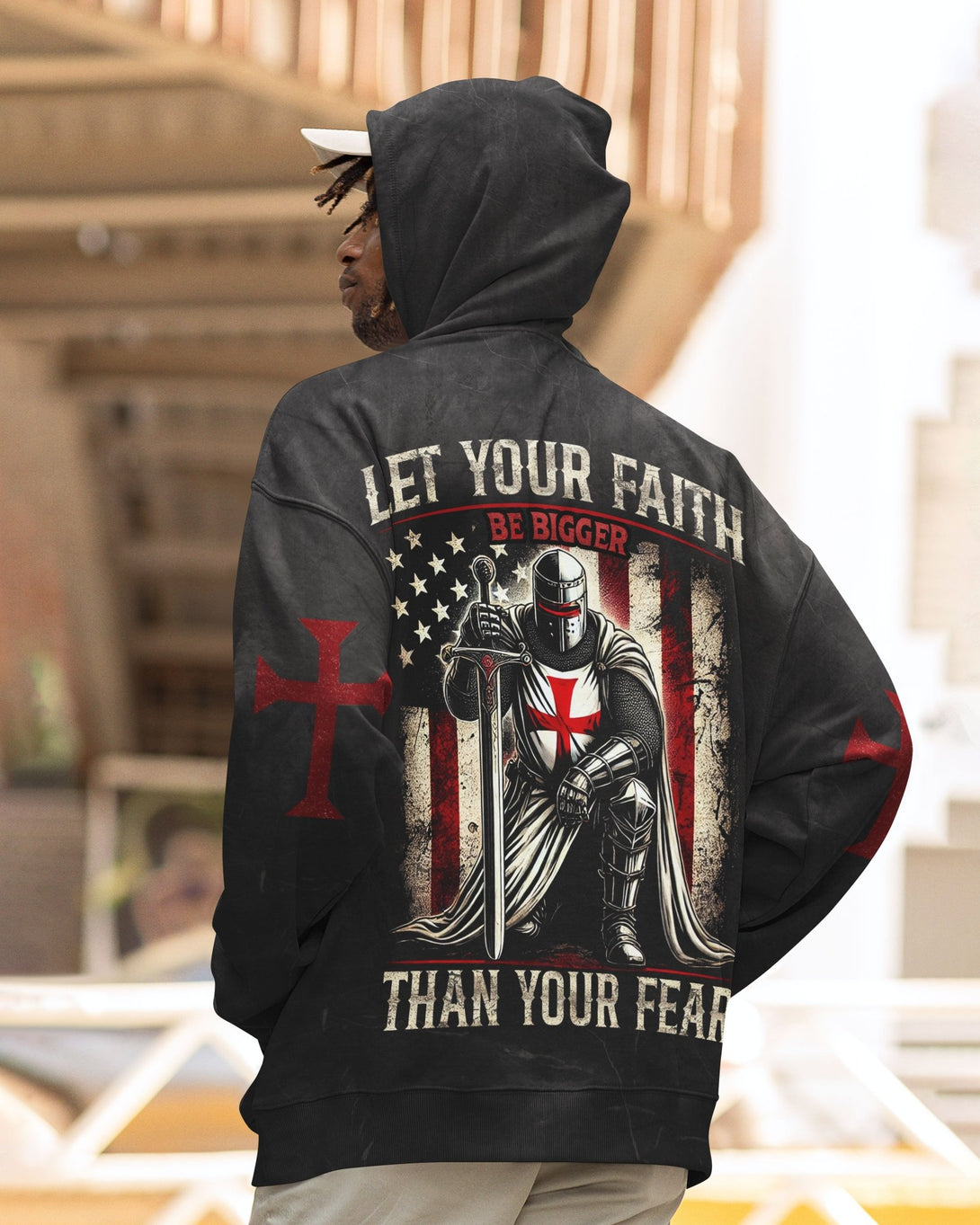 Let Your Faith Be Bigger Than Your Fear All Over Print Zip Hoodie - Christ Color