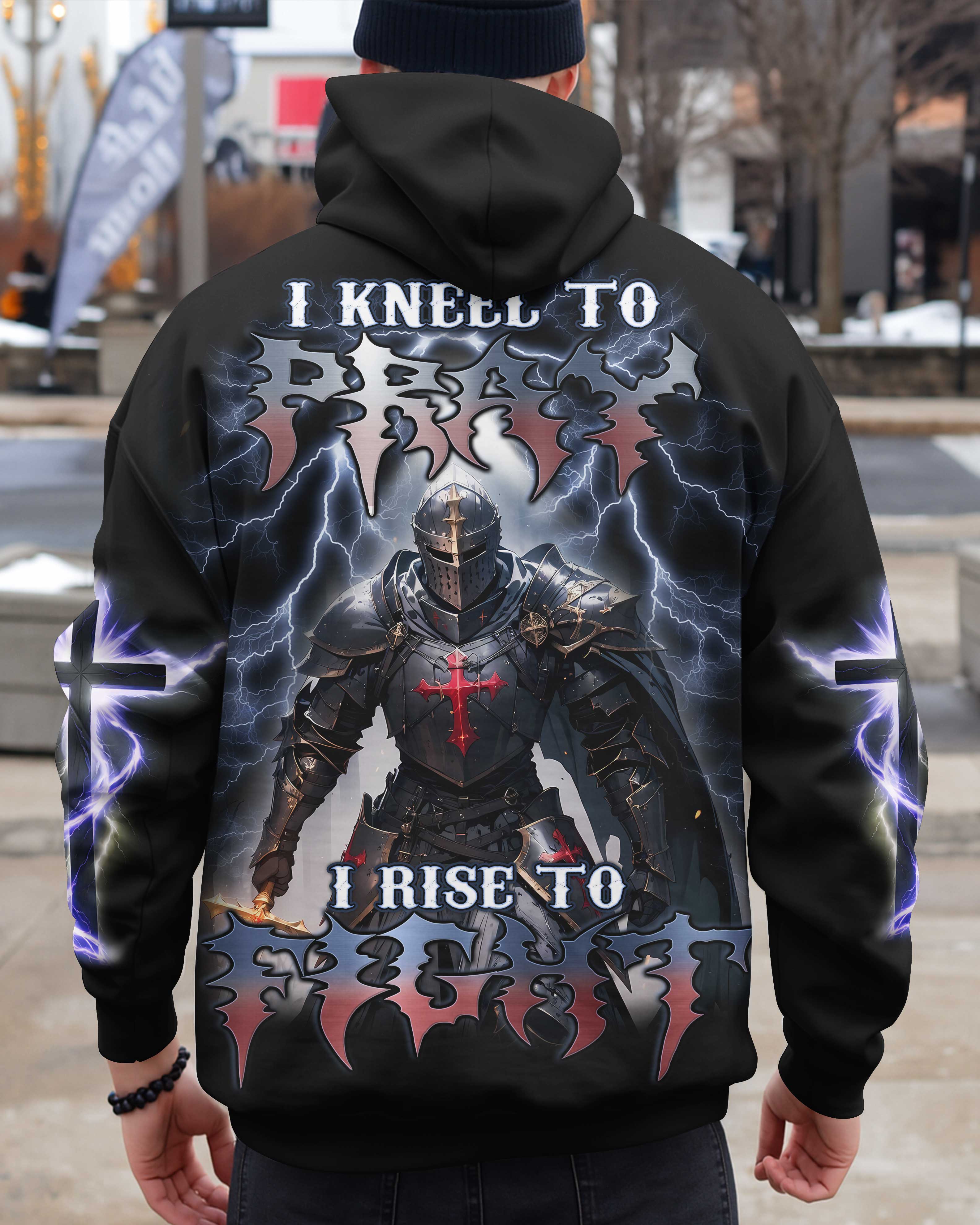 I Kneel To Pray I Rise To Fight T-Shirt