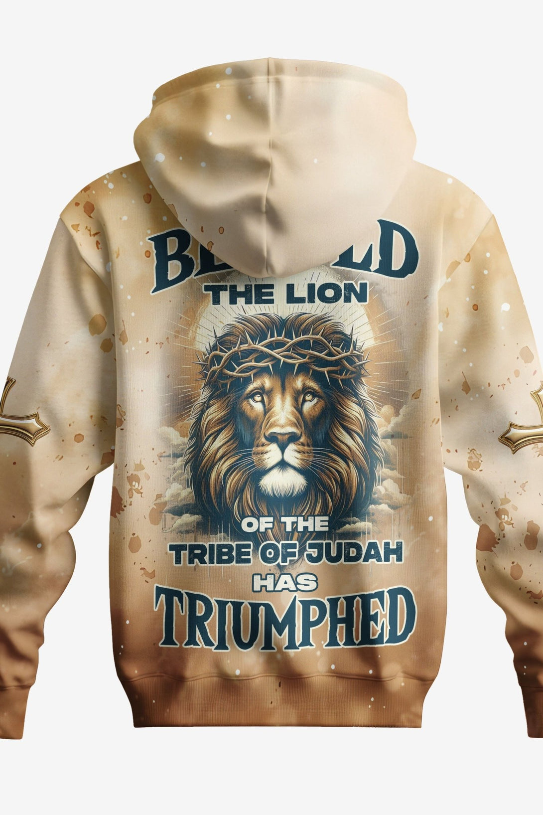 Behold The Lion Of The Tribe Of Judah Has Triumphed All Over Print Zip Hoodie - Christ Color