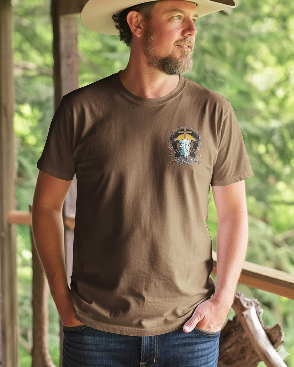 Just A Man Of Grit Grace And Gun Smoke T-Shirt