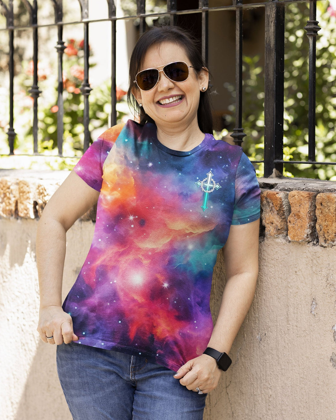 They Will Soar On Wings Like Eagles All Over Print Sweater - Christ Color