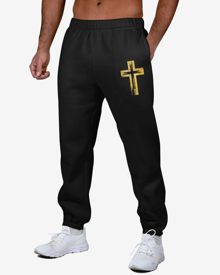 God Steps In Miracles Happen All Over Print Jogger Pants - Christ Color