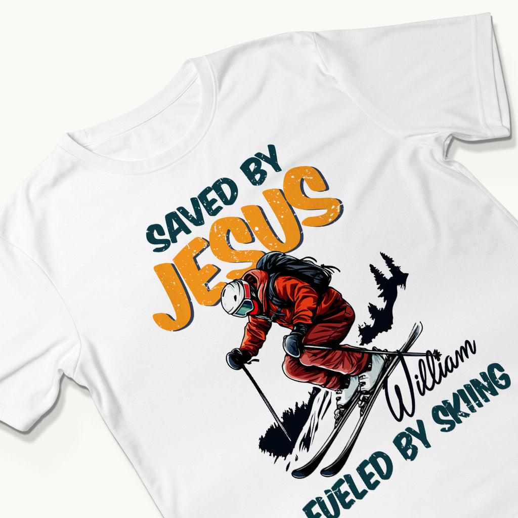 Saved By Jesus Fueled By Skiing T-Shirt