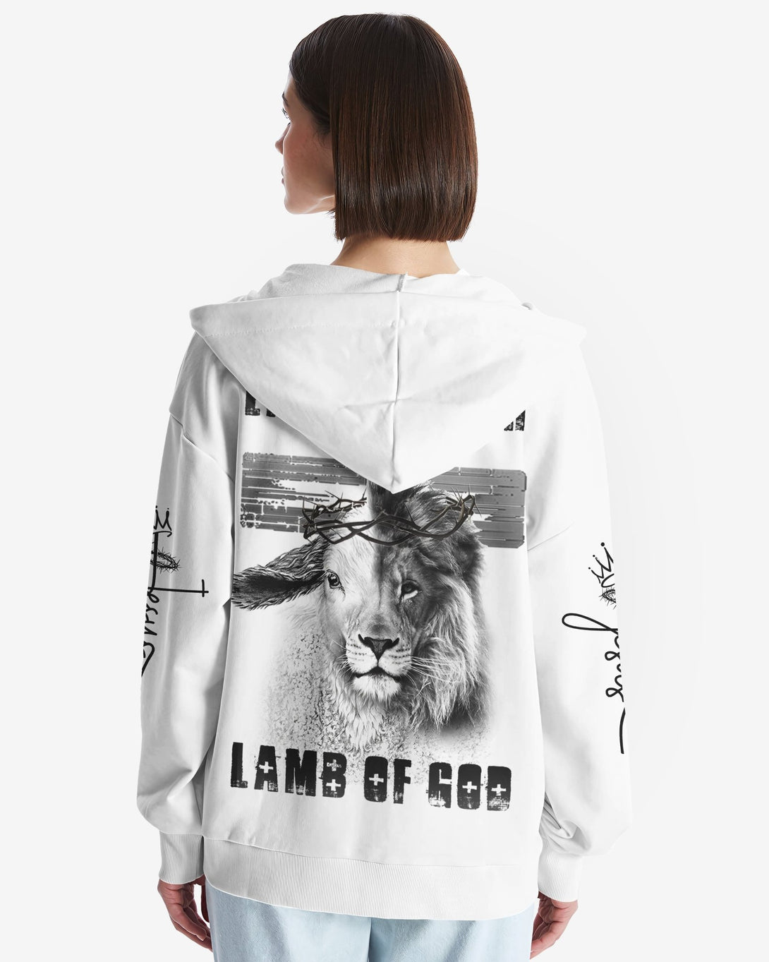 Lion Of Judah Lamb Of God All Over Print Zip Hoodie - Christ Color