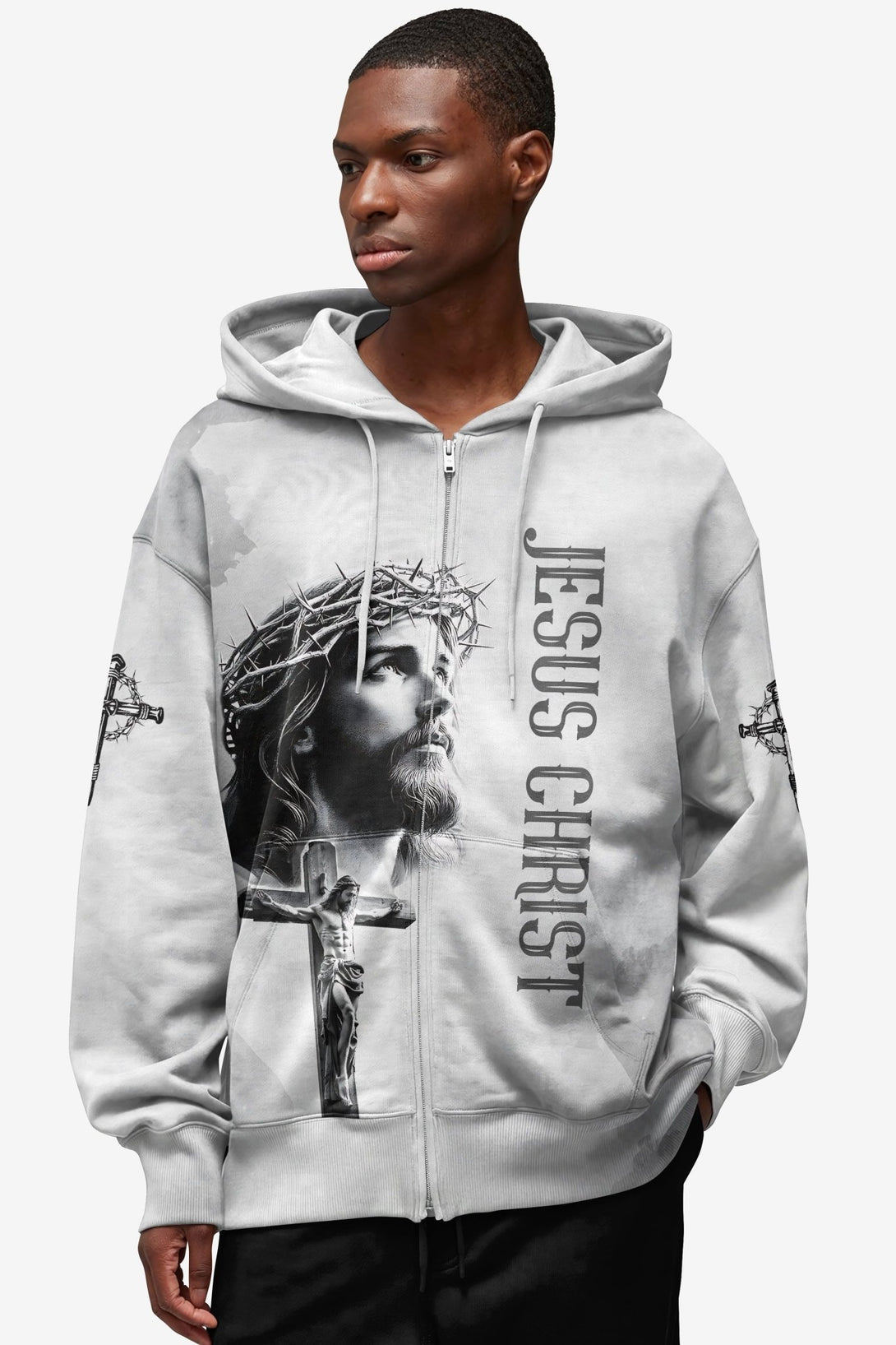 Yet He Chose Me All Over Print Zip Hoodie - Christ Color