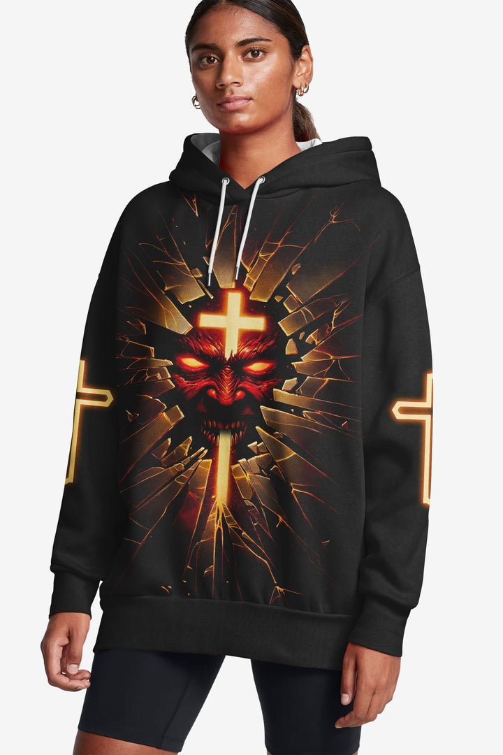 The Devil Is A Liar All Over Print Hoodie - Christ Color