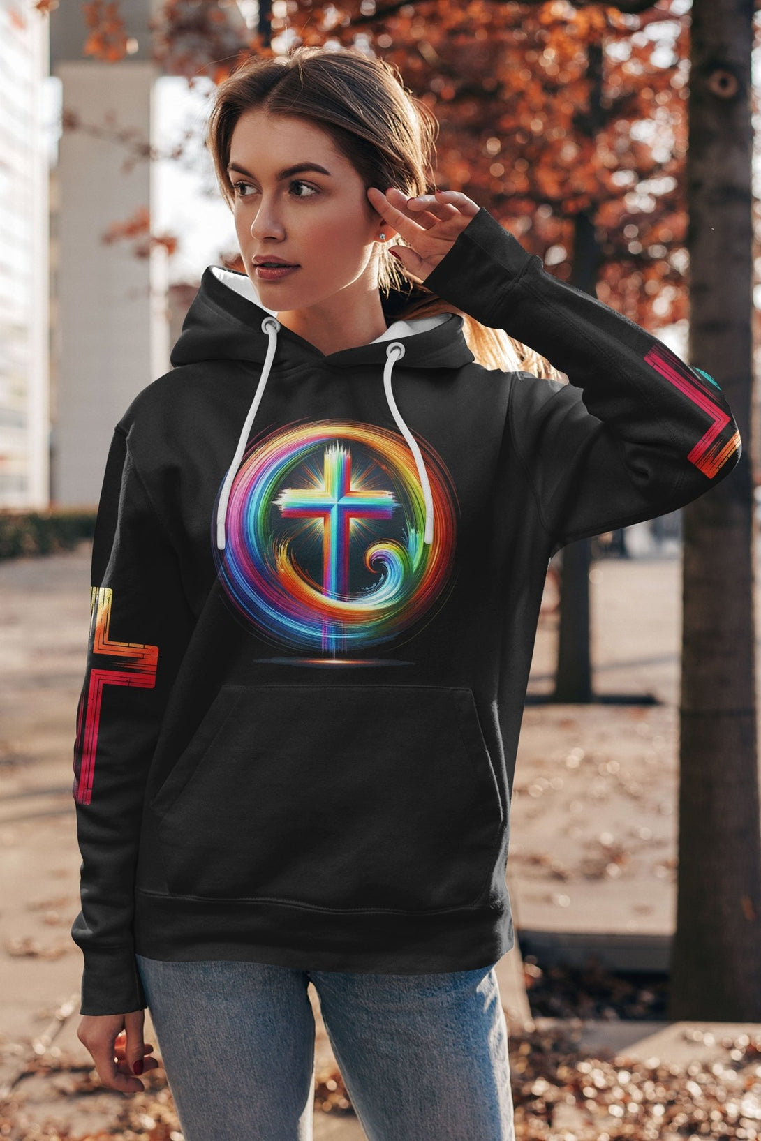 Rooted In Christ Jesus Is Light All Over Print Hoodie - Christ Color