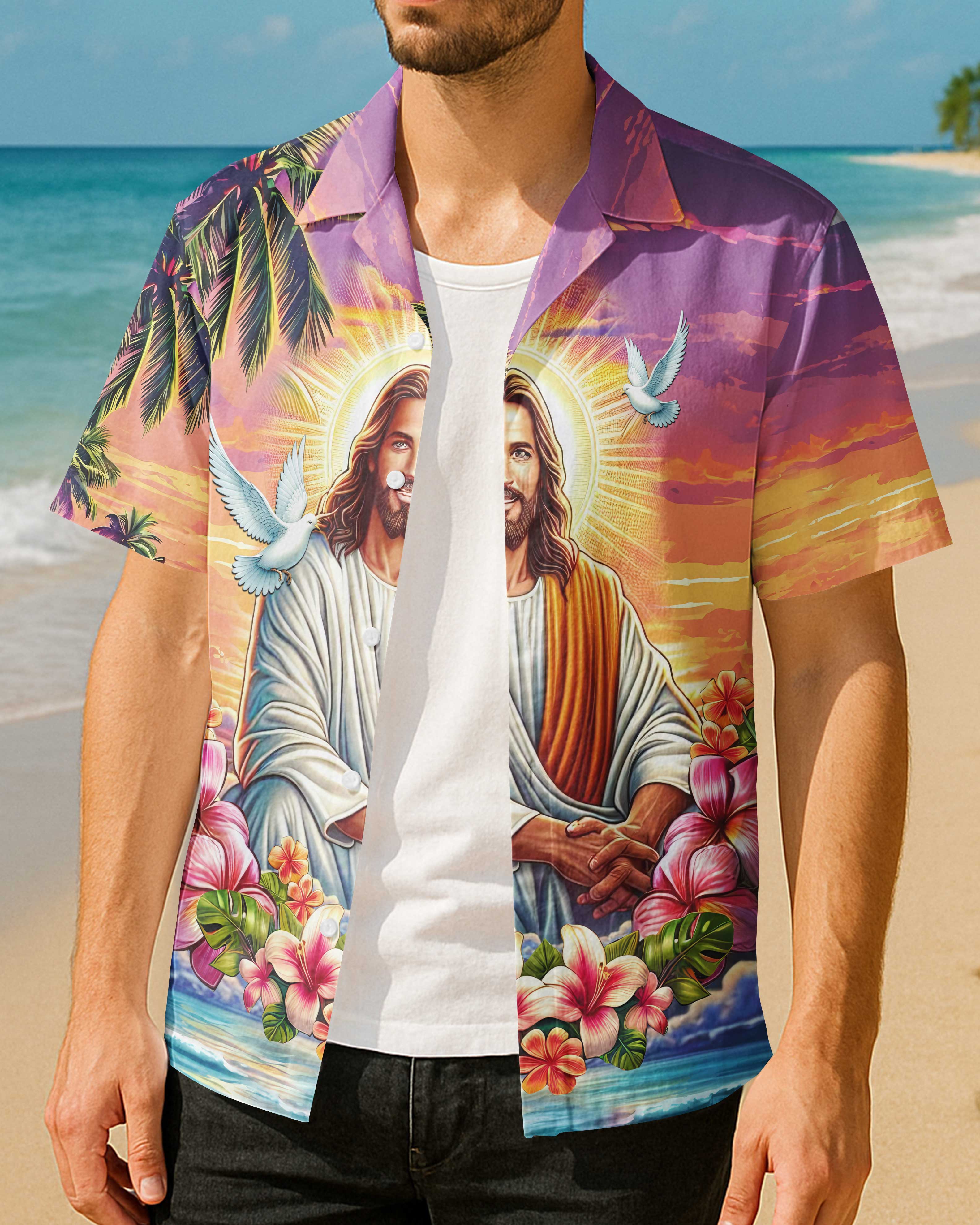 Jesus Christ Anchor Of My Soul All Over Print Hawaiian T-Shirt