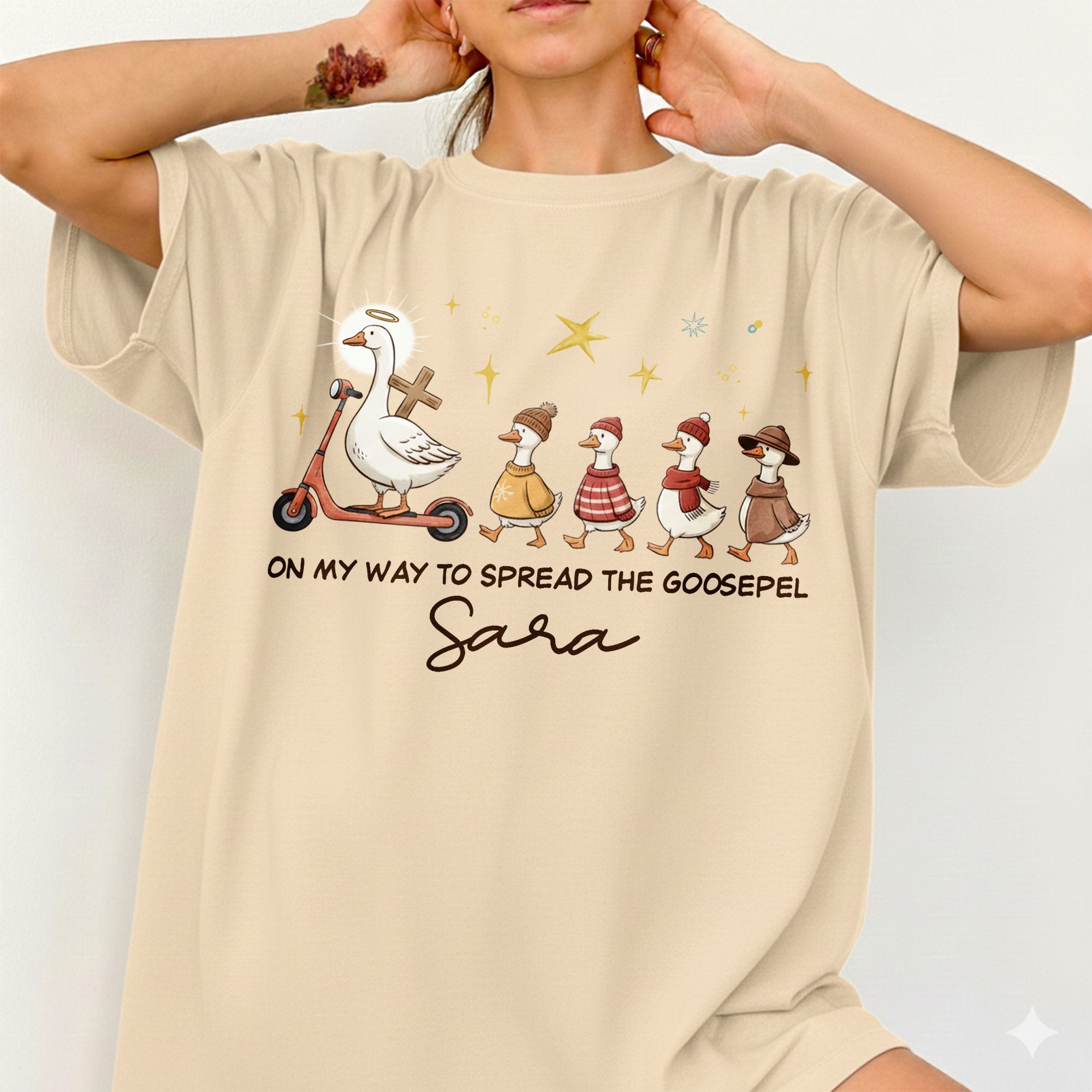 On My Way To Spread The Goosepel Sara T-Shirt
