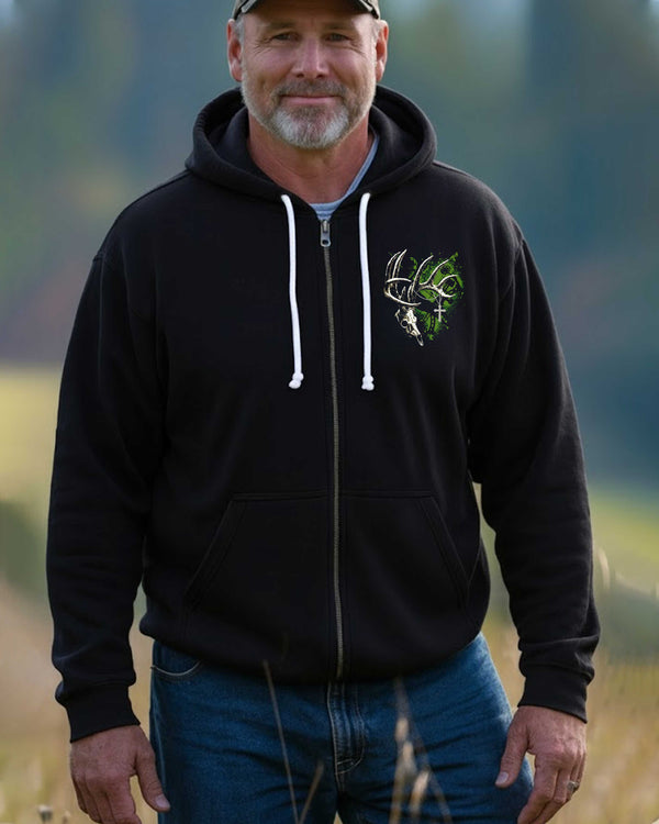 The Woods Test Me But The Word Strengthens Me All Over Print Zip Hoodie