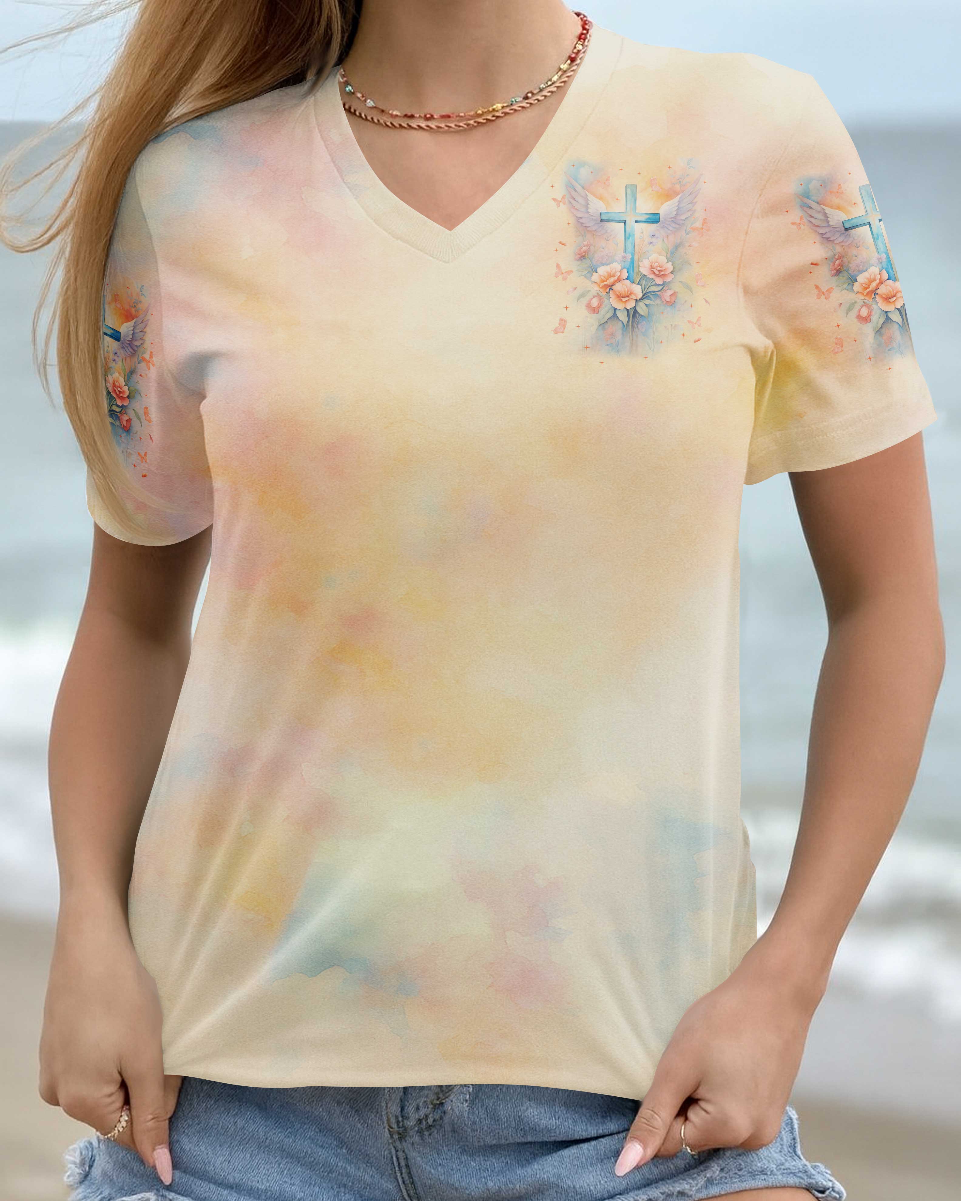 At the Cross I found Life In His wings I find Peace T-Shirt