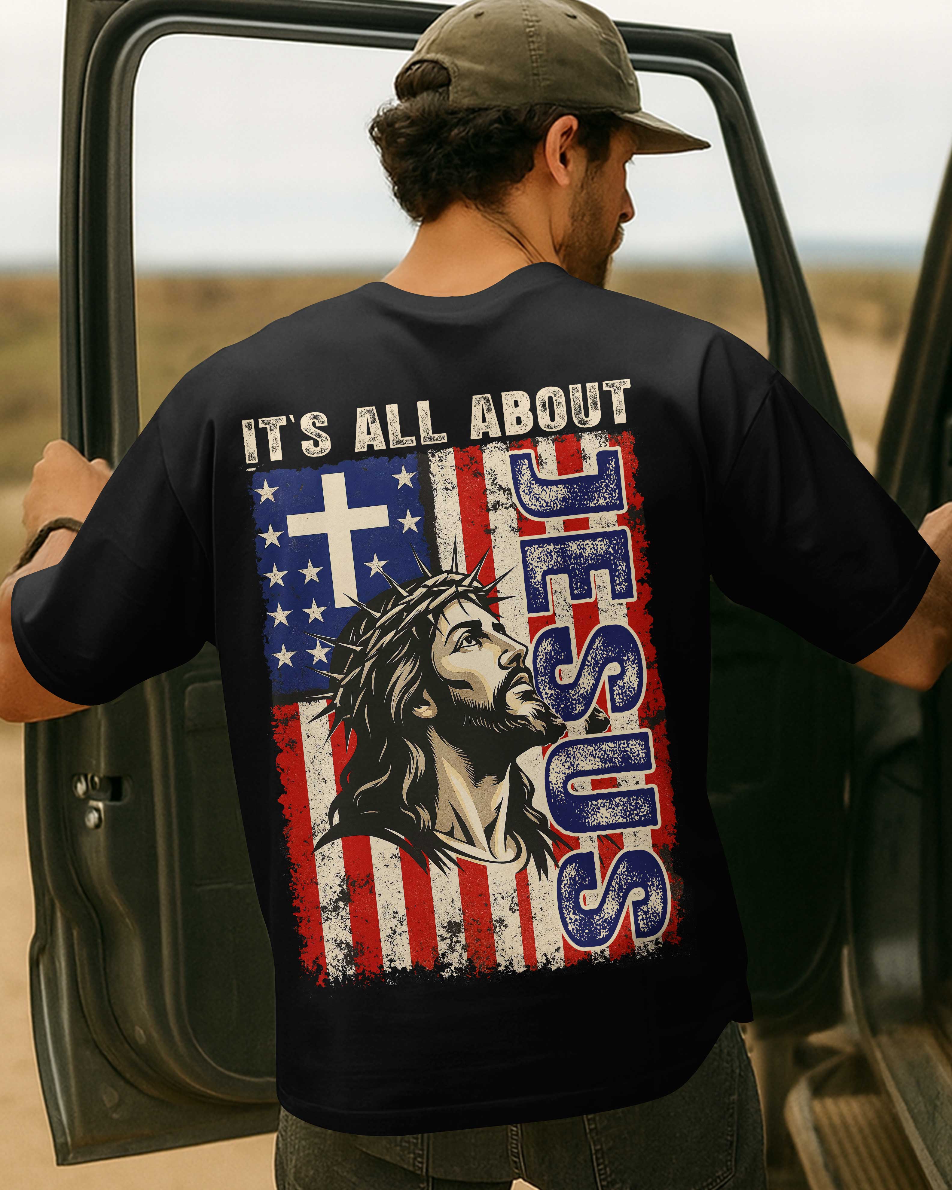 It's All About Jesus All Over Print T-Shirt