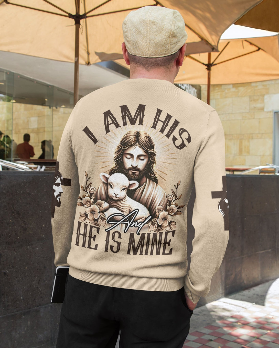 I Am His And He Is Mine All Over Print Sweater - Christ Color