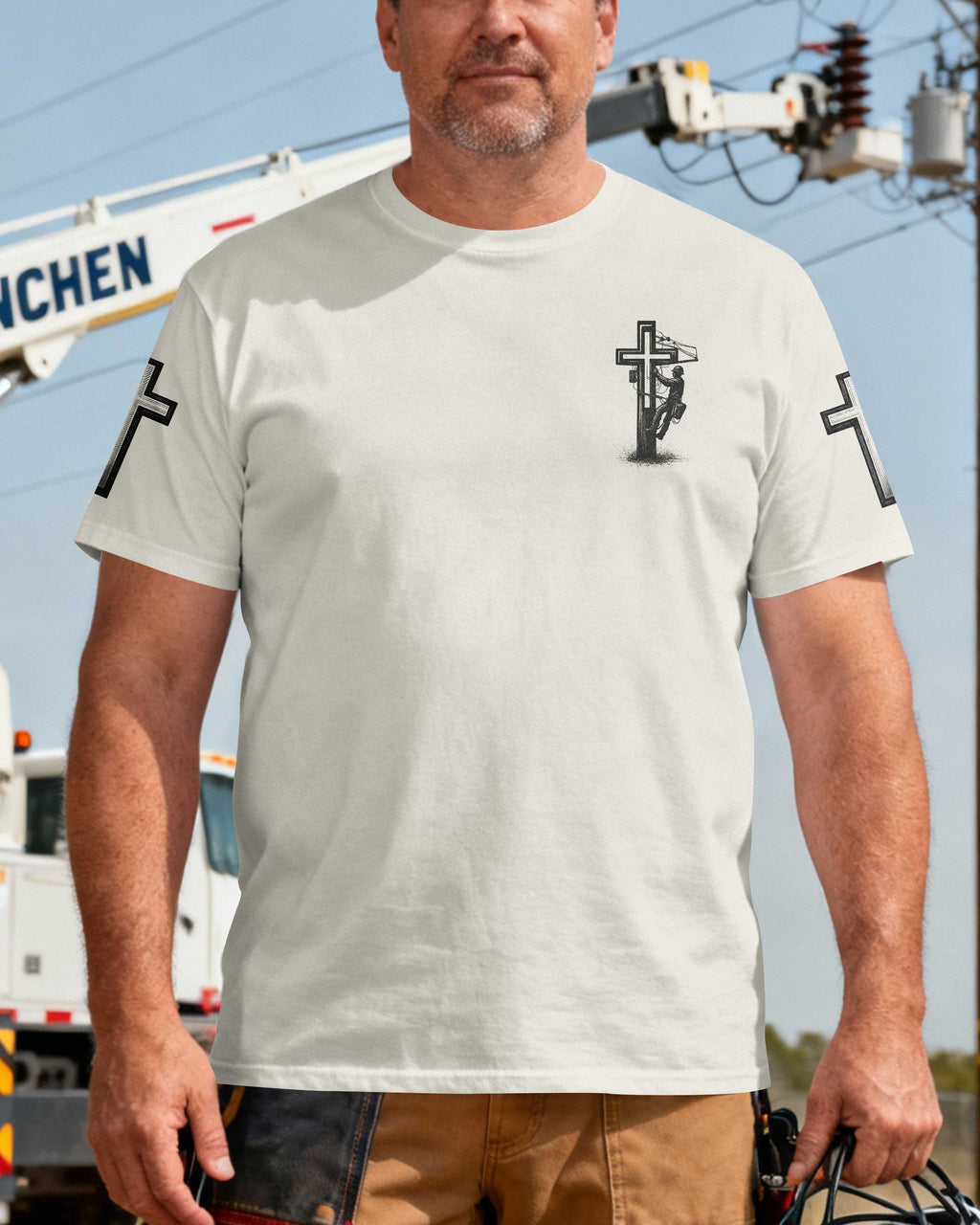My Work Is On The Lines My Strength Is In The Cross T-Shirt