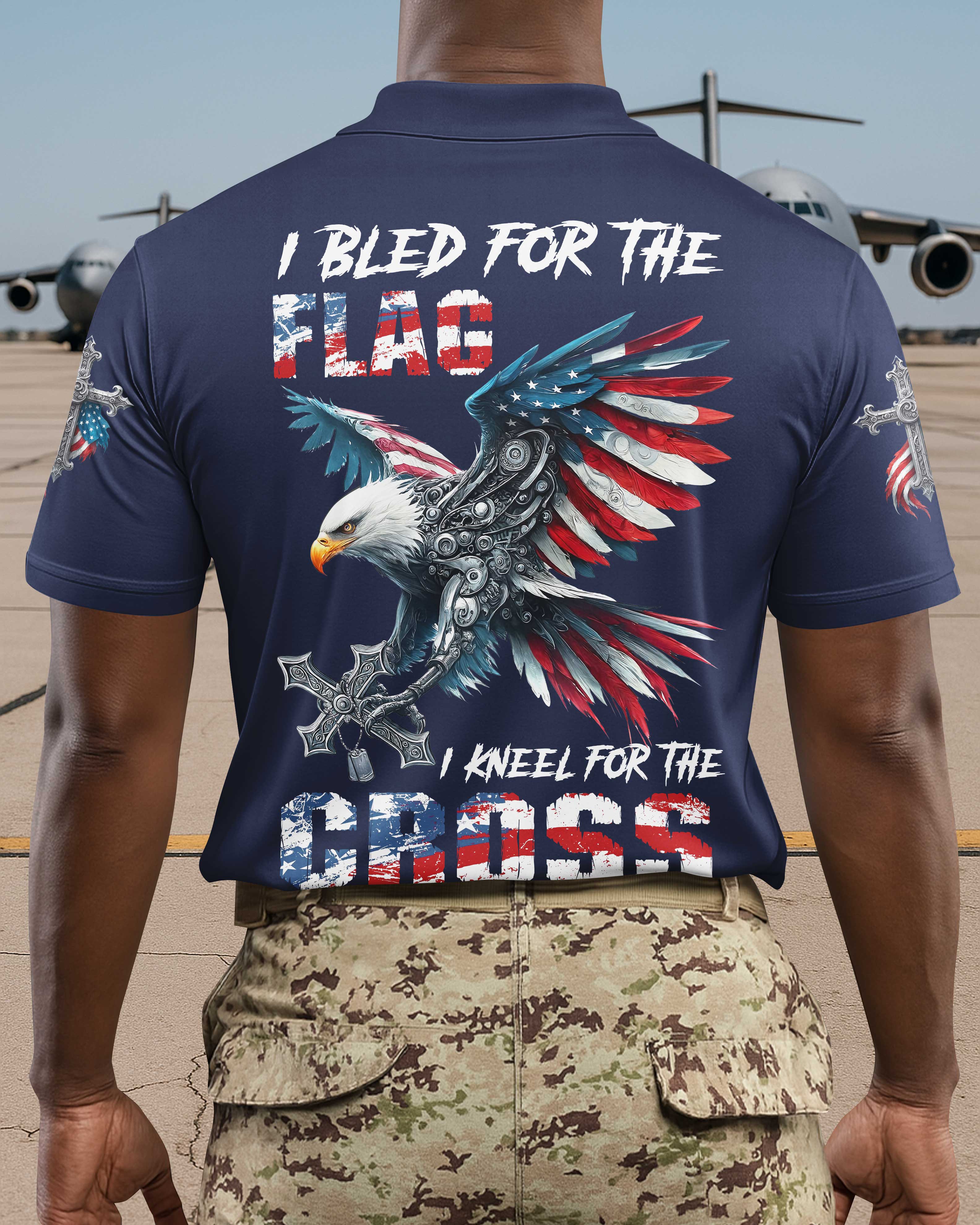 I Bled For The Flag I Kneel For The Cross T-Shirt