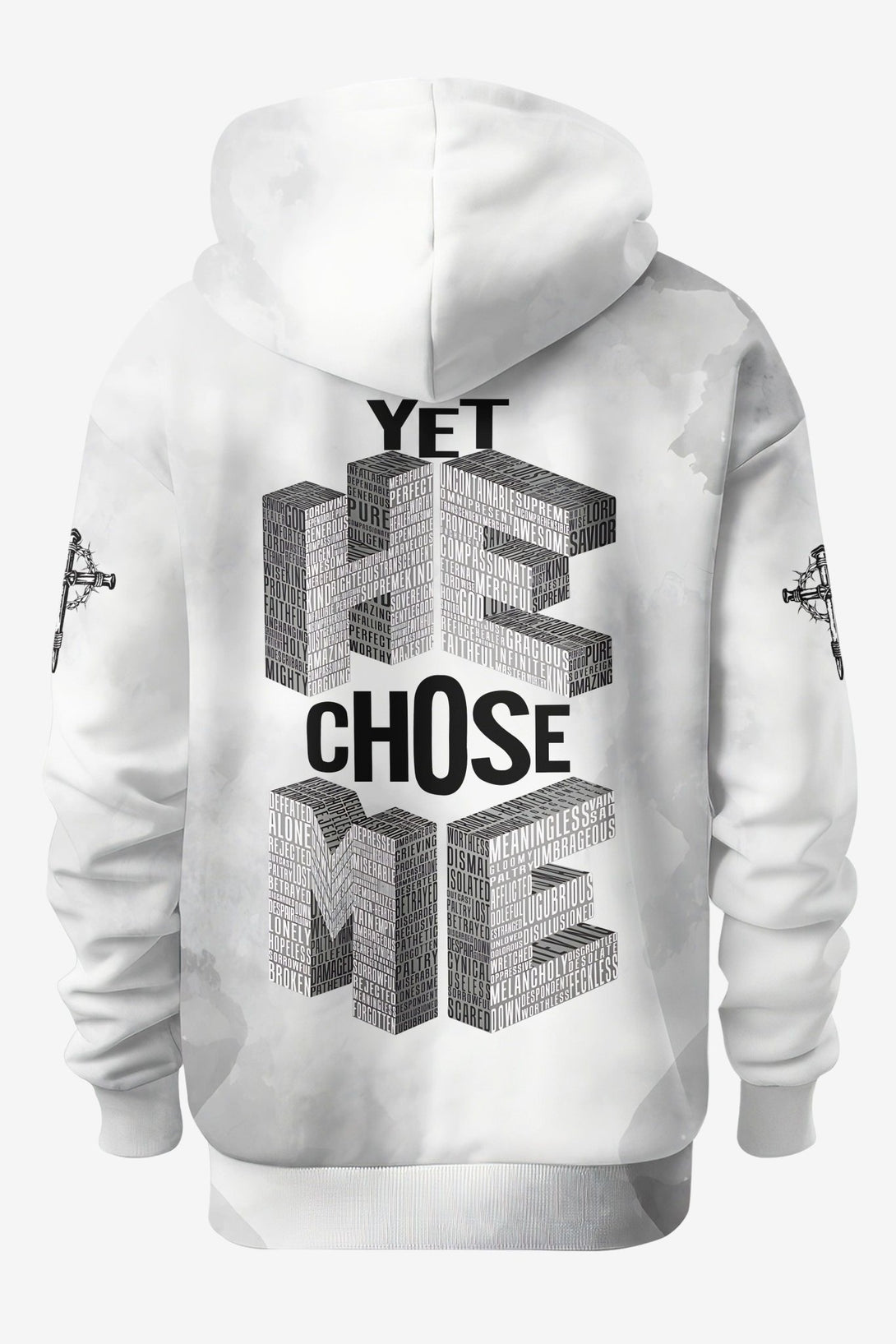 Yet He Chose Me All Over Print Hoodie - Christ Color