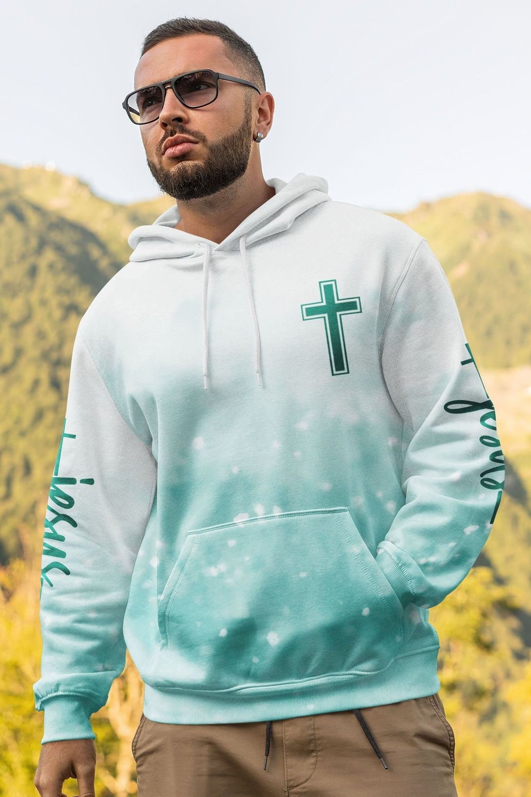 Jesus Is My Living Hope All Over Print Hoodie - Christ Color