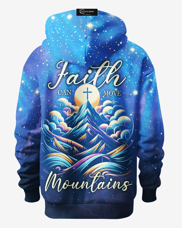 Faith Can Move Mountains All Over Print Hoodie - Christ Color