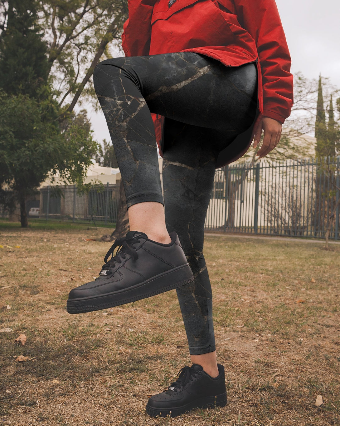 Death Could Not Hold Him All Over Print Leggings - Christ Color