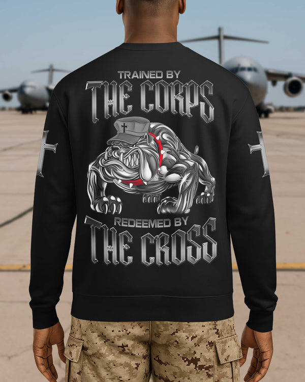 Trained By The Corps Redeemed By The Cross Sweater
