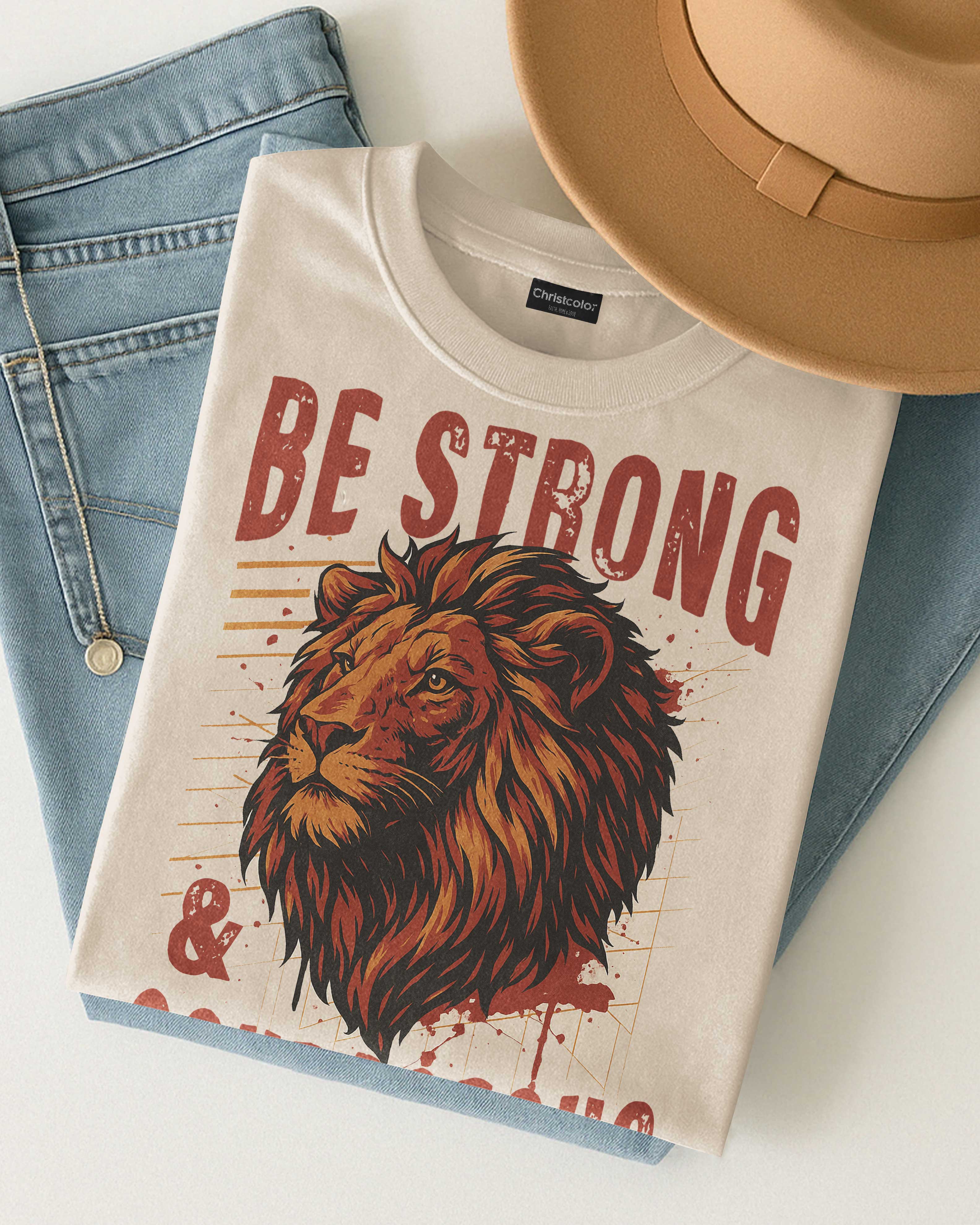 Be Strong And Courageous All Over Print T-Shirt