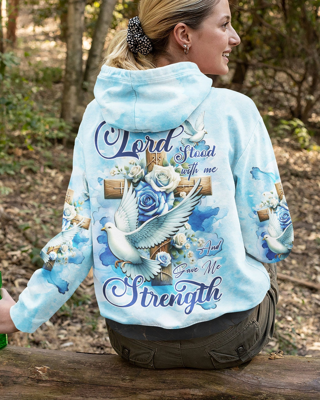 Lord Stood With Me And Gave Me Strength All Over Print Zip Hoodie - Christ Color