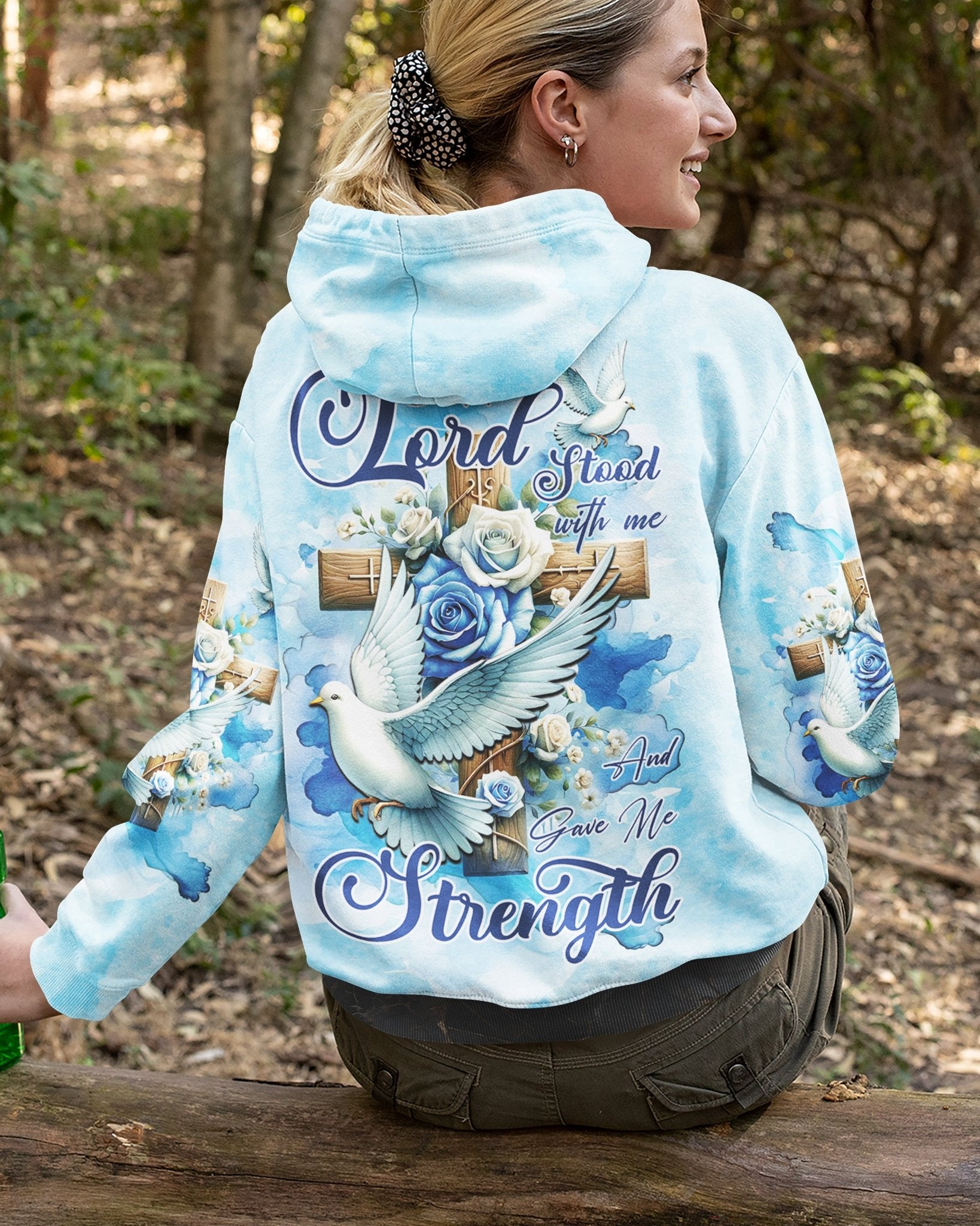 Lord Stood With Me And Gave Me Strength All Over Print Zip Hoodie - Christ Color