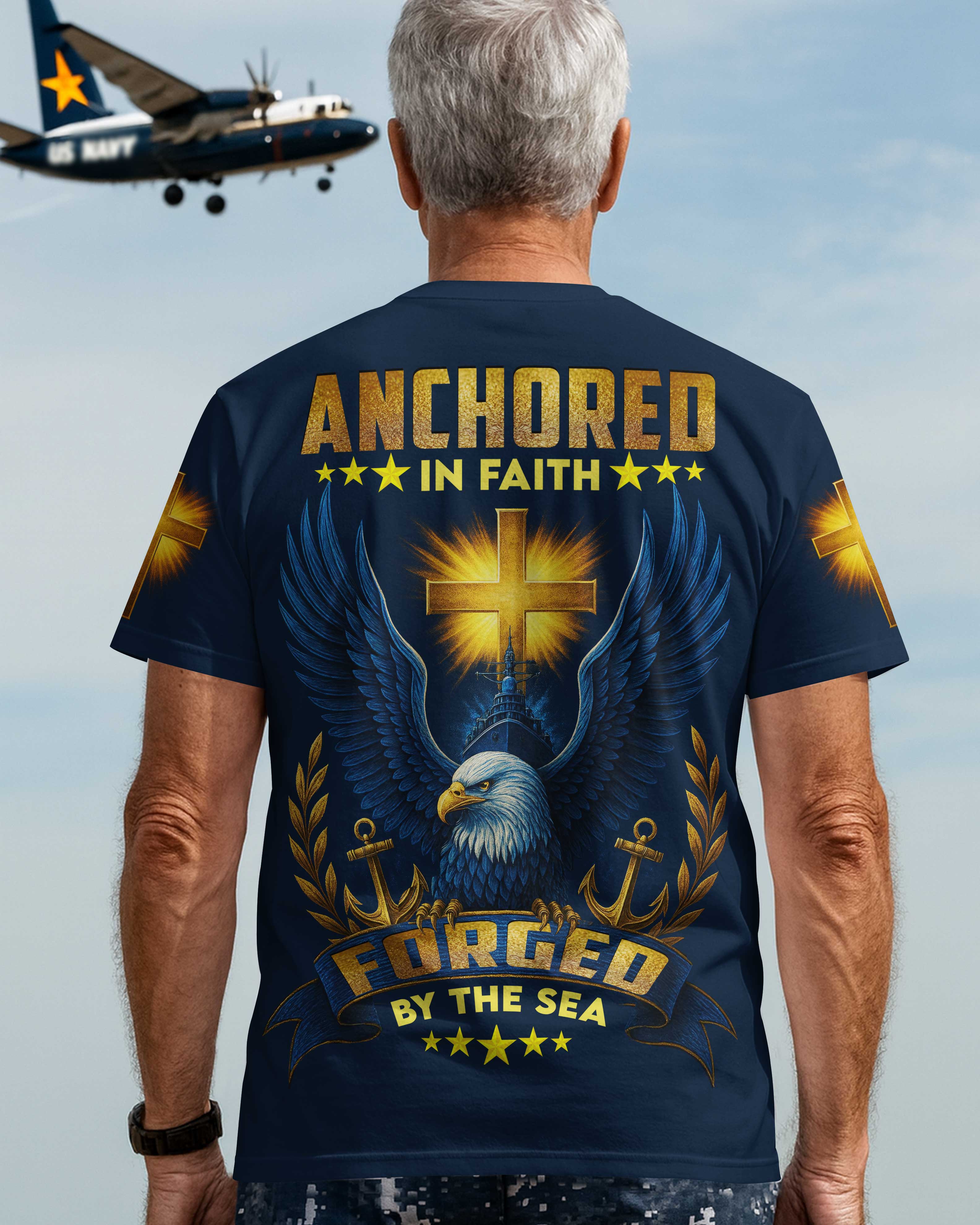 Anchored In Faith Forged By The Sea T-Shirt