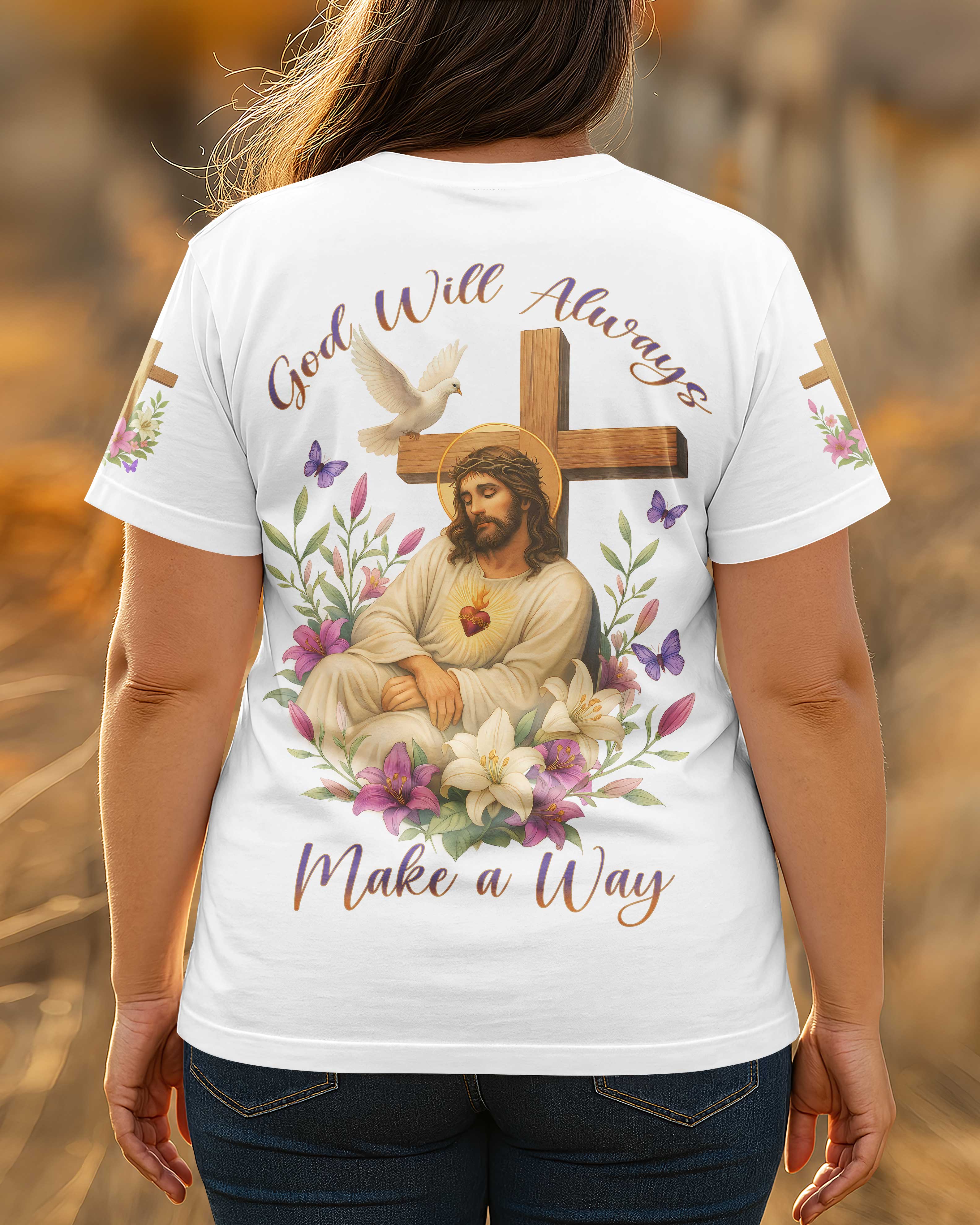God Will Always Make A Way All Over Print T-Shirt