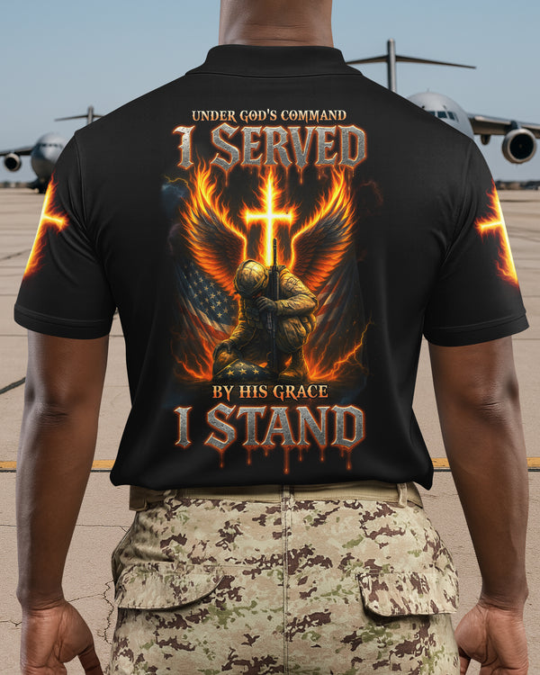 Under God's Command I Served By His Grace I Stand Polo