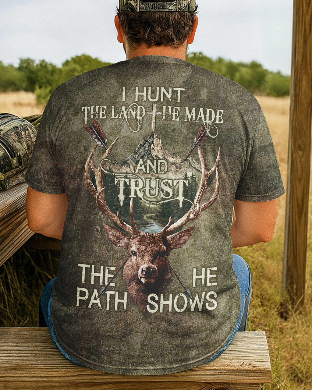 I Hunt The Land Custom Name T-Shirt