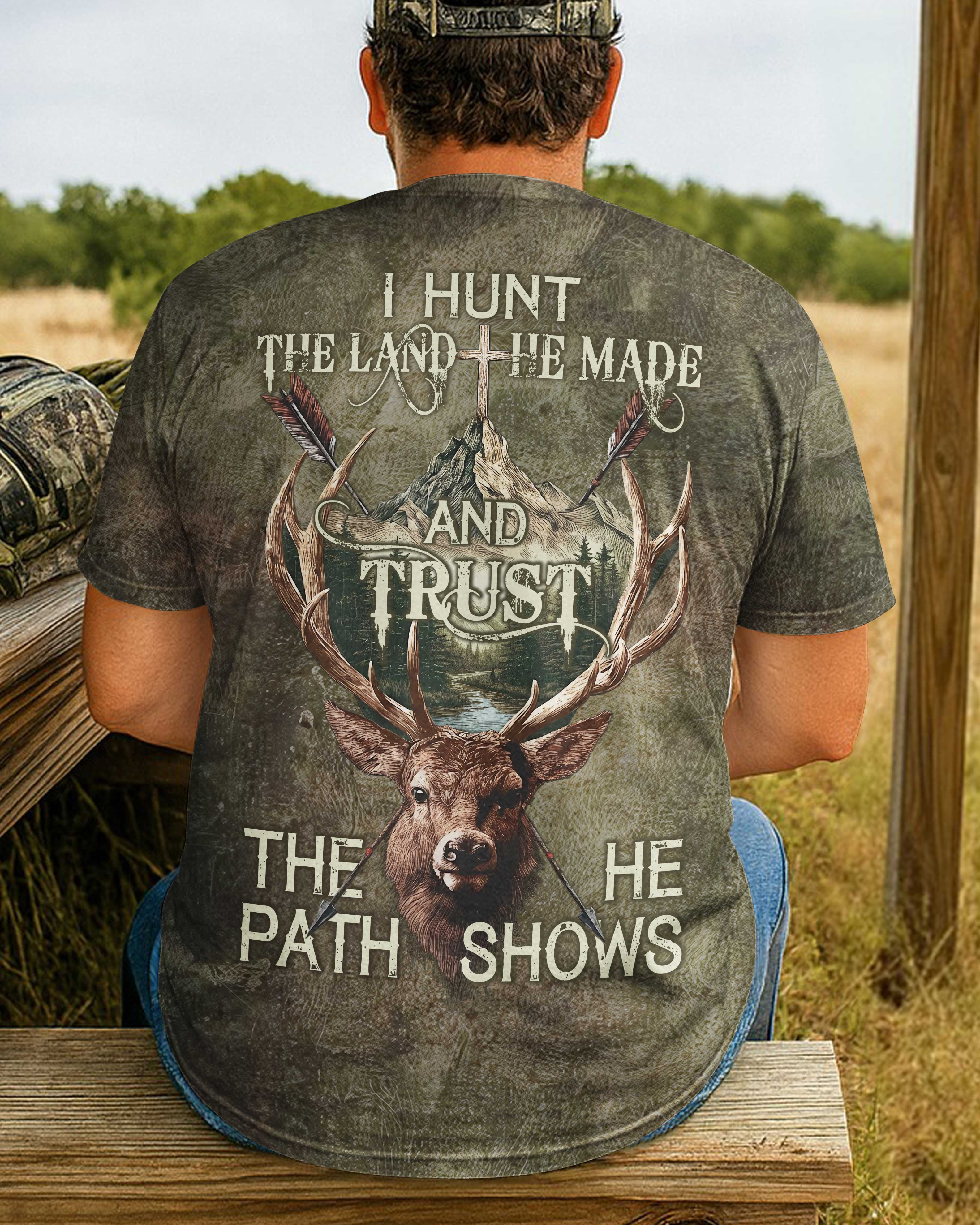 I Hunt The Land Custom Name T-Shirt