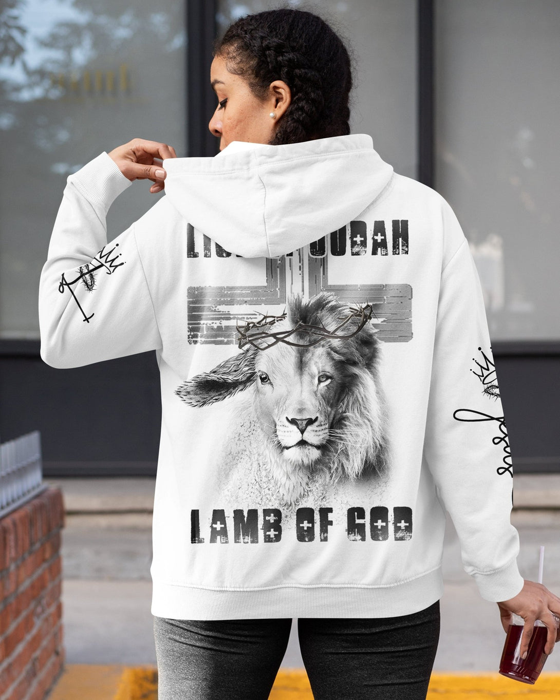 Lion Of Judah Lamb Of God All Over Print Zip Hoodie - Christ Color