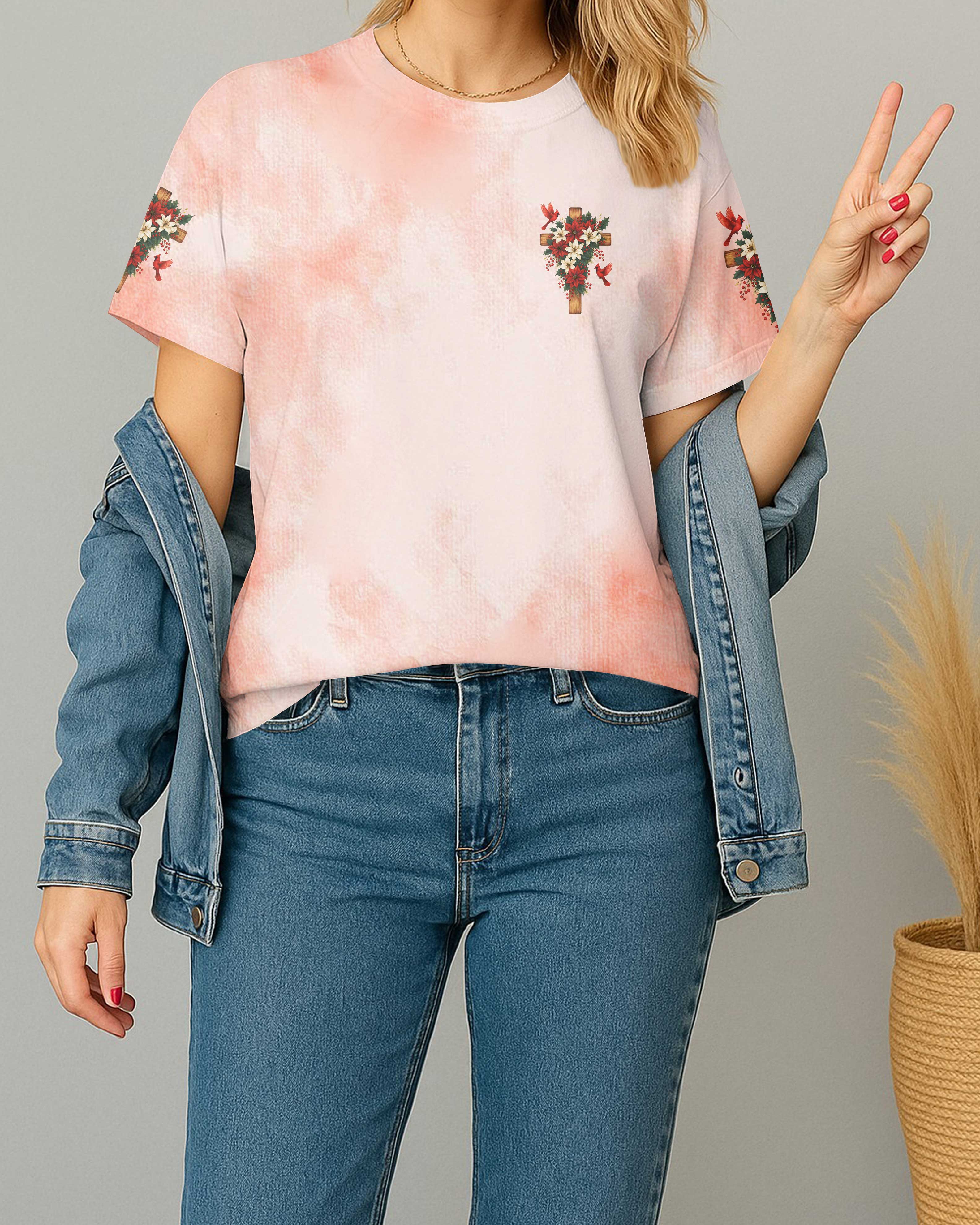 Cardinals Appear When Angels Are Near All Over Print T-Shirt