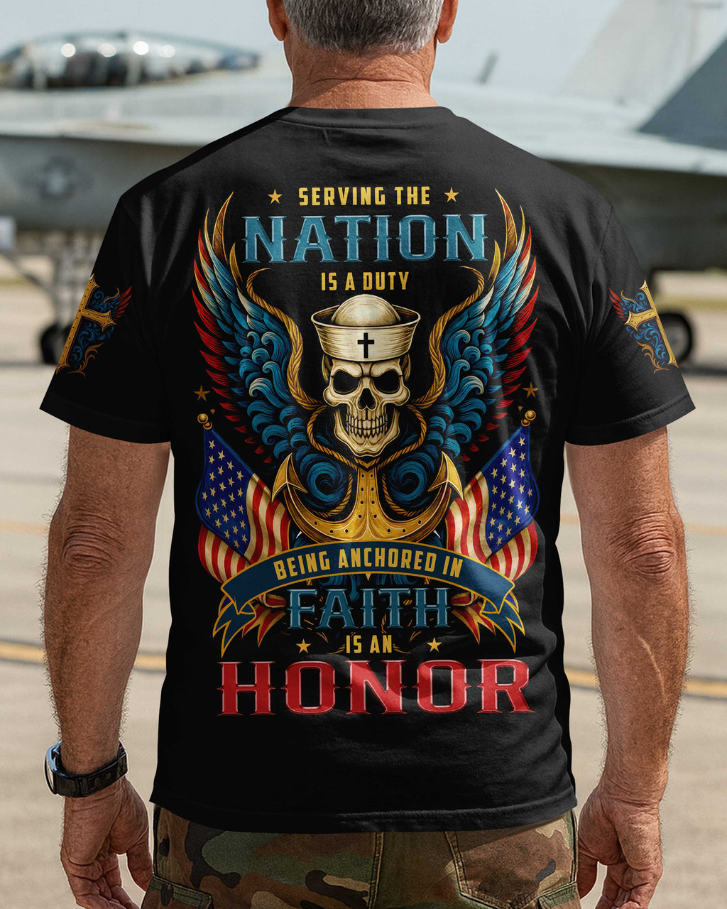 Serving The Nation Is A Duty Being Anchored In Faith Is An Honor T-Shirt