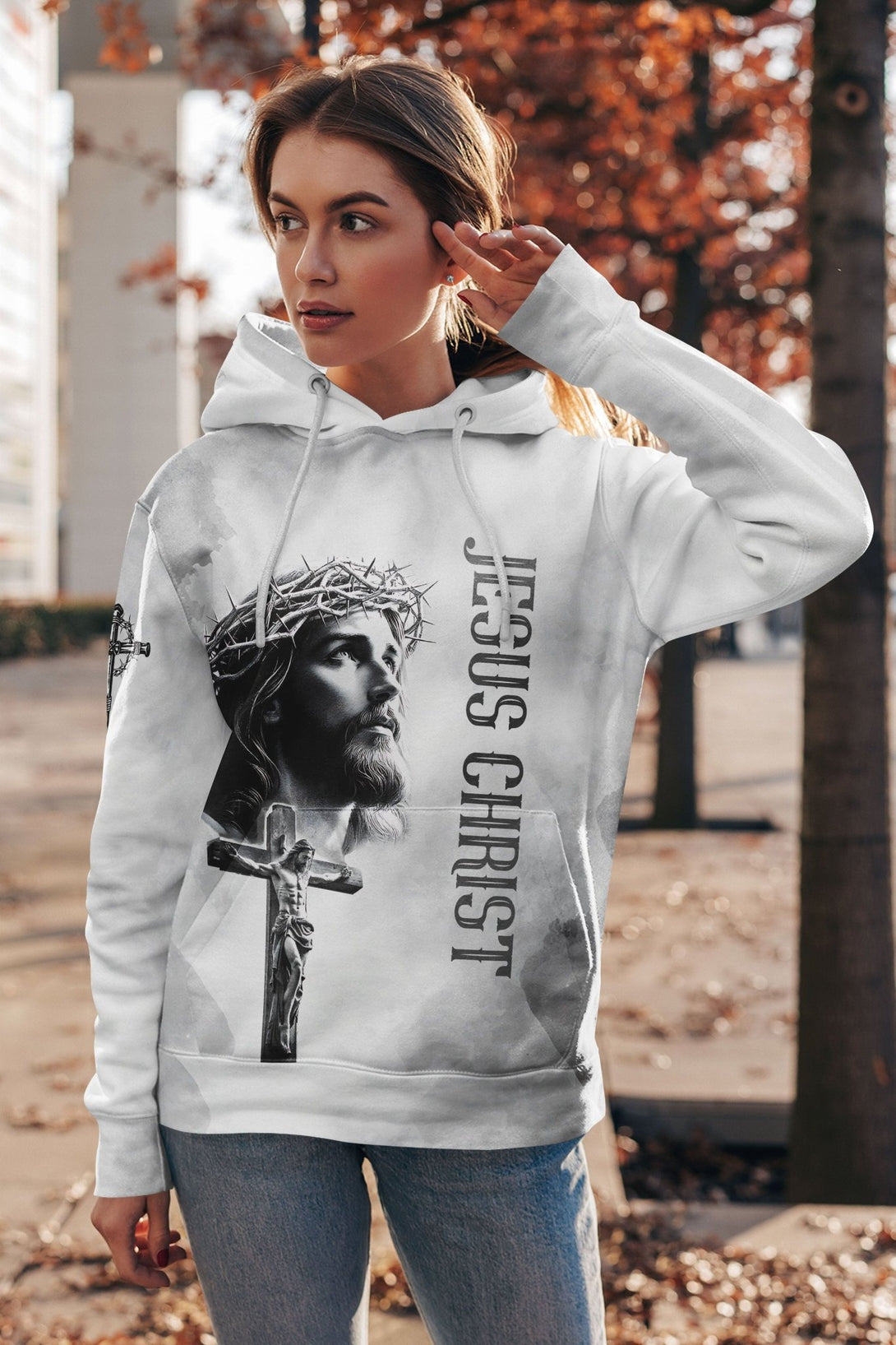 Yet He Chose Me All Over Print Hoodie - Christ Color
