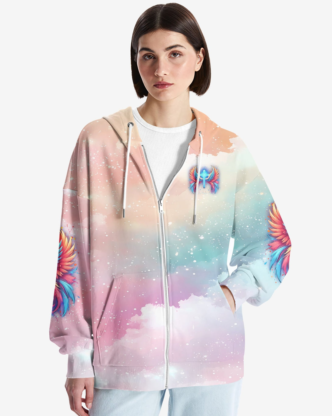 I Can Do All Things Through Christ Who Strengthens Me All Over Print Zip Hoodie - Christ Color