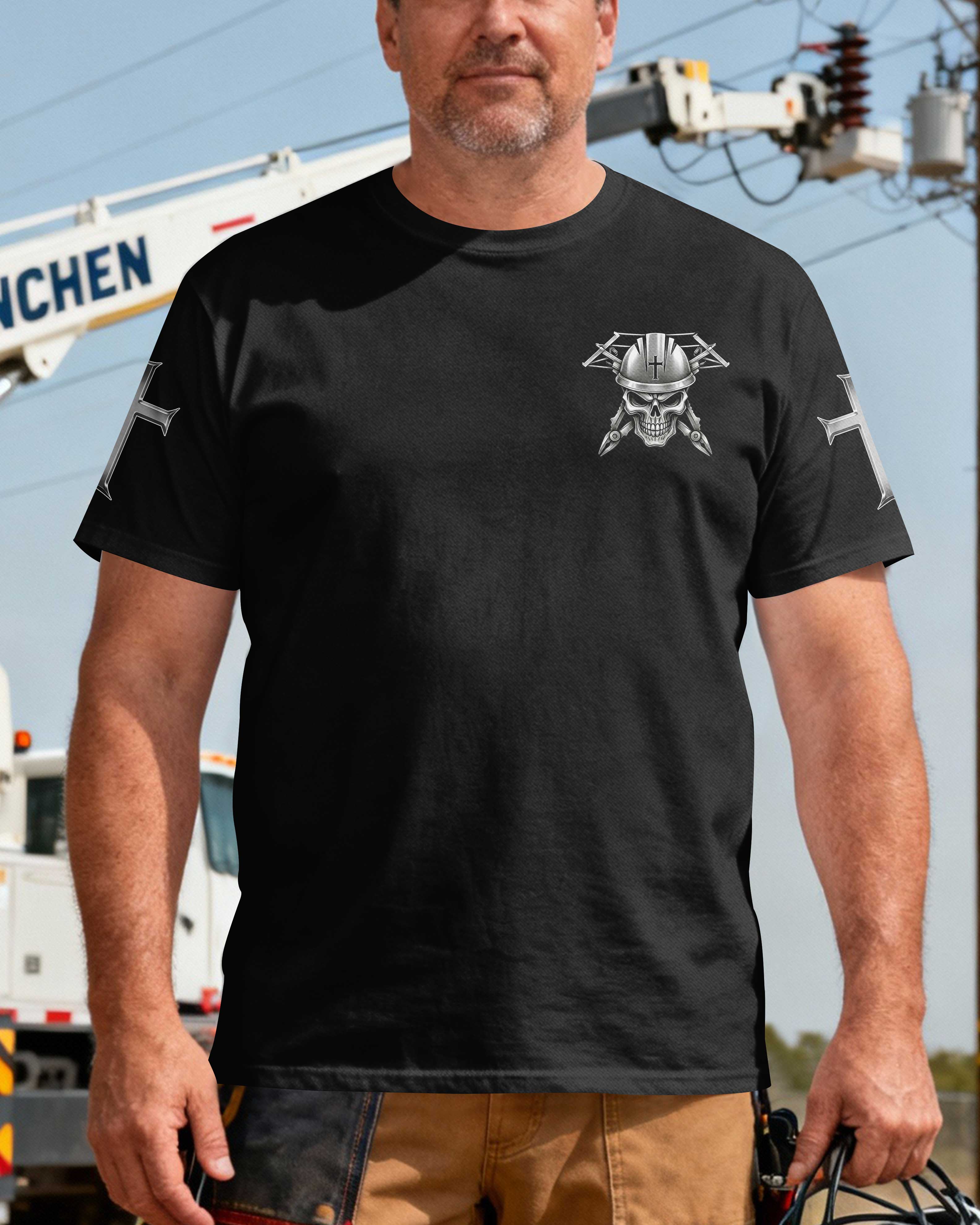 Forged By The Lines Strengthened By The Cross T-Shirt