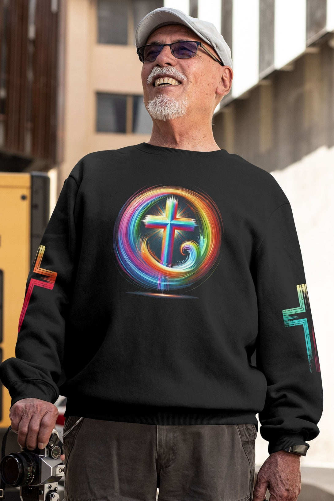 Rooted In Christ Jesus Is Light All Over Print Sweater - Christ Color