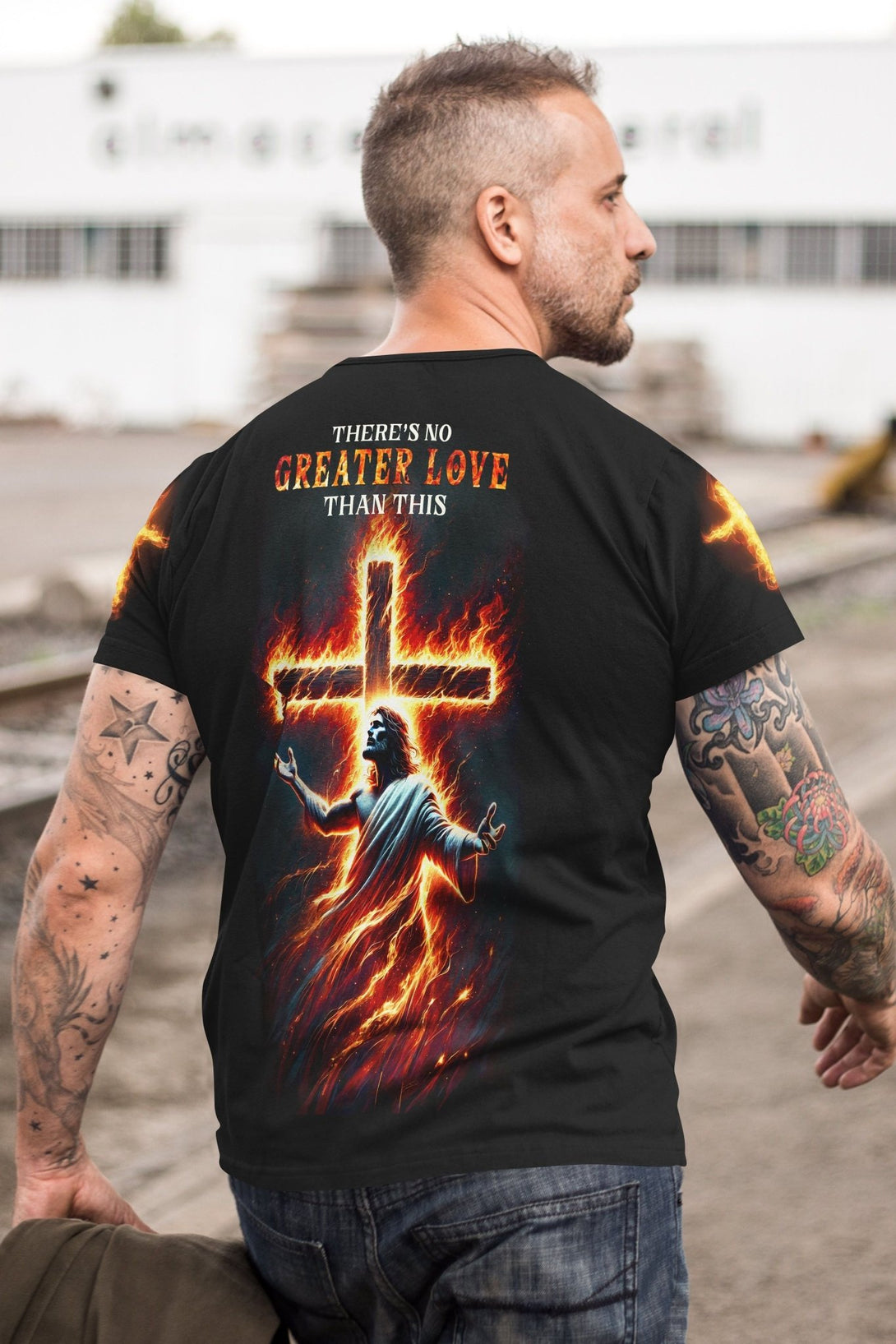 There's No Greater Love Than This All Over Print T-shirt - Christ Color